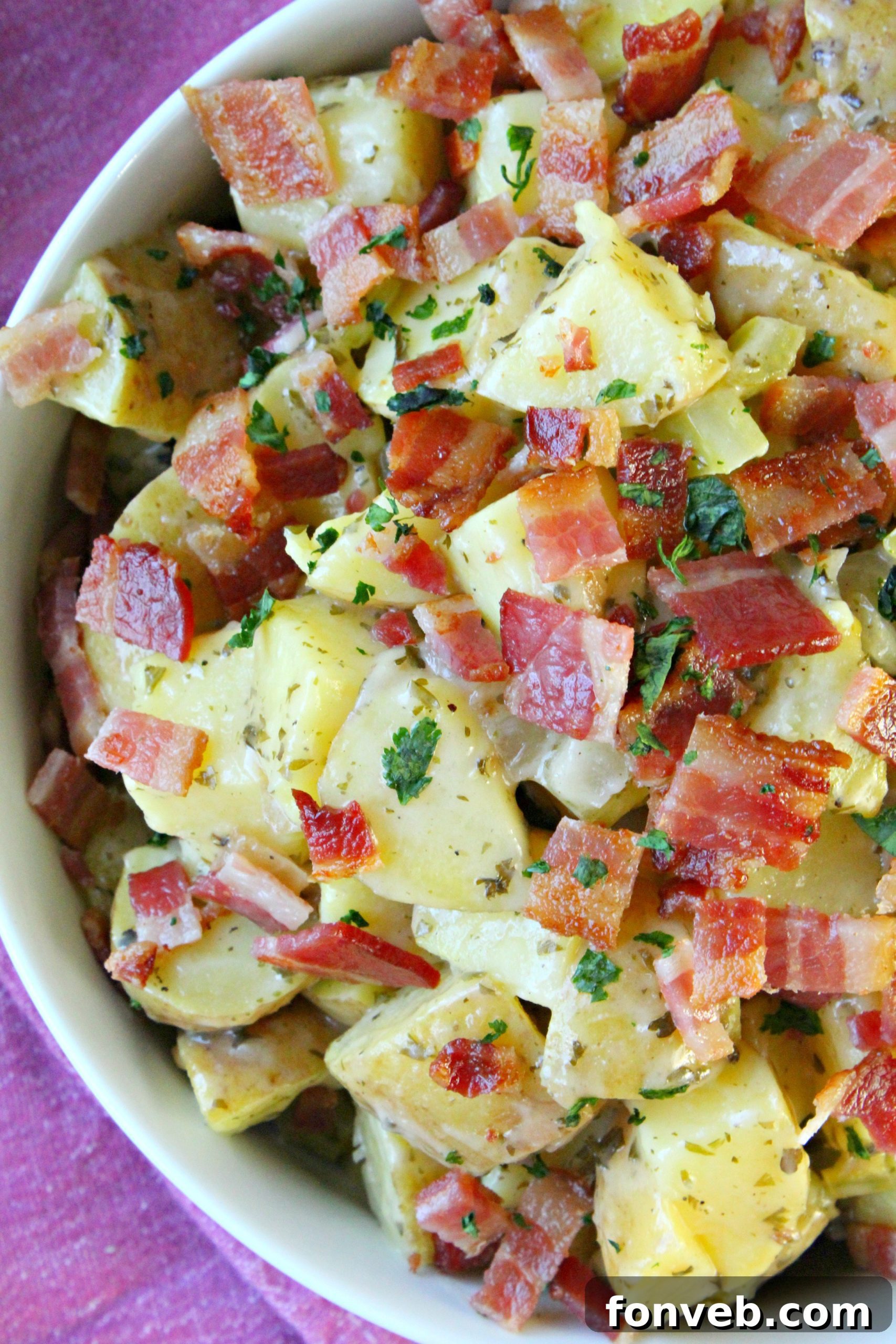 Tangy German Potato Salad 5 Uncooked yellow potatoes, ideal for German potato salad.