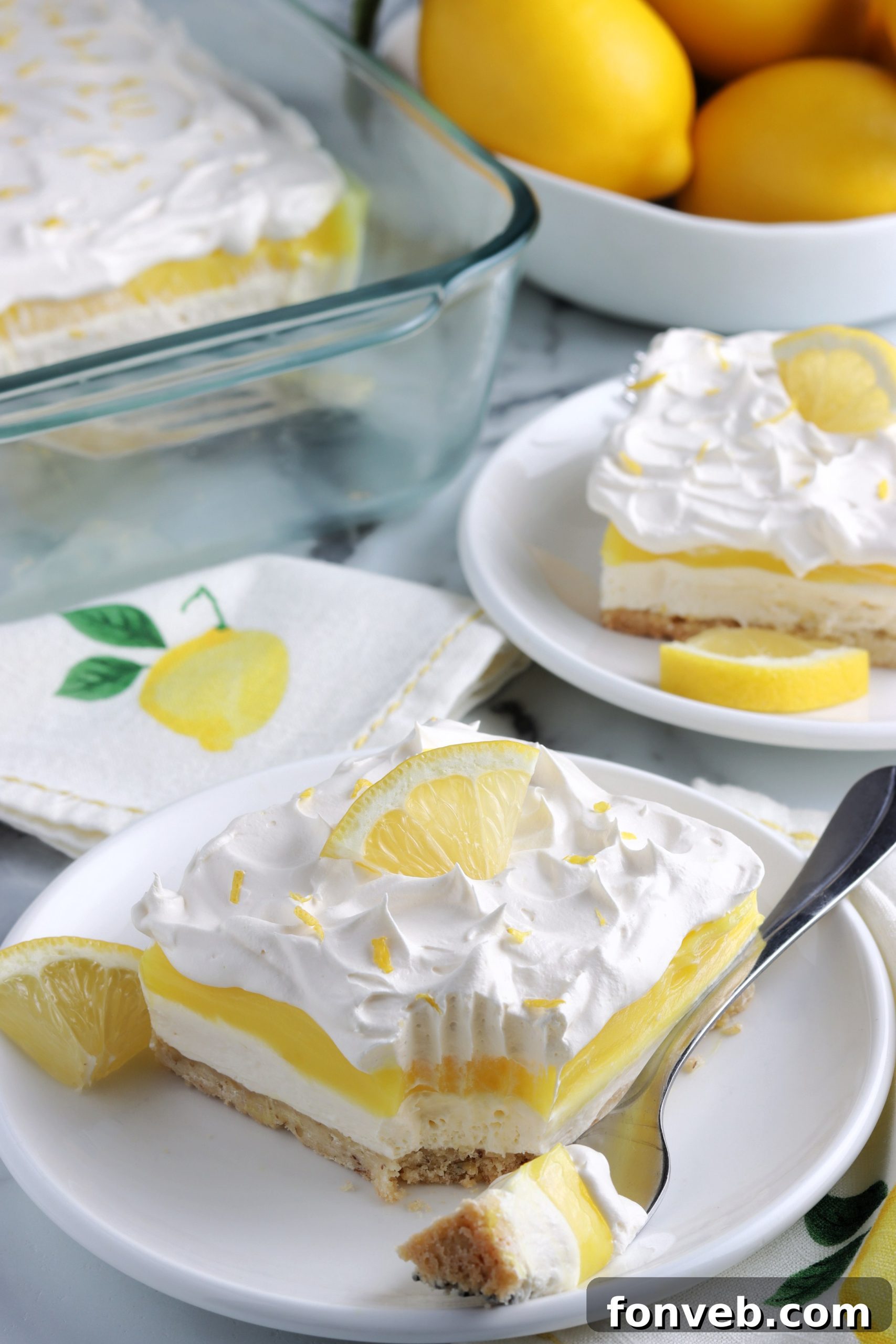 Ingredients for Lemon Lush Dessert laid out