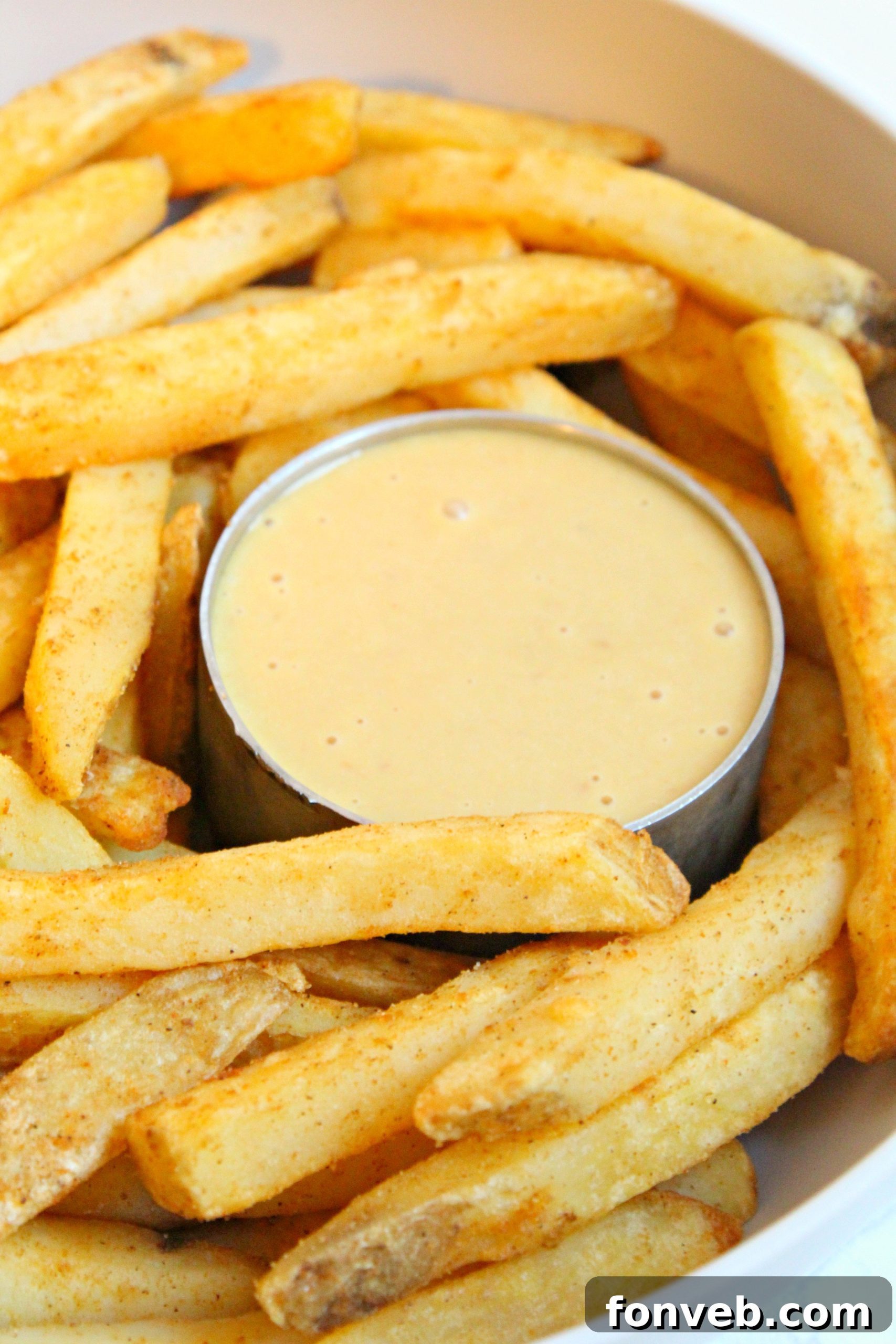 Variety of foods served with Chick-Fil-A Sauce