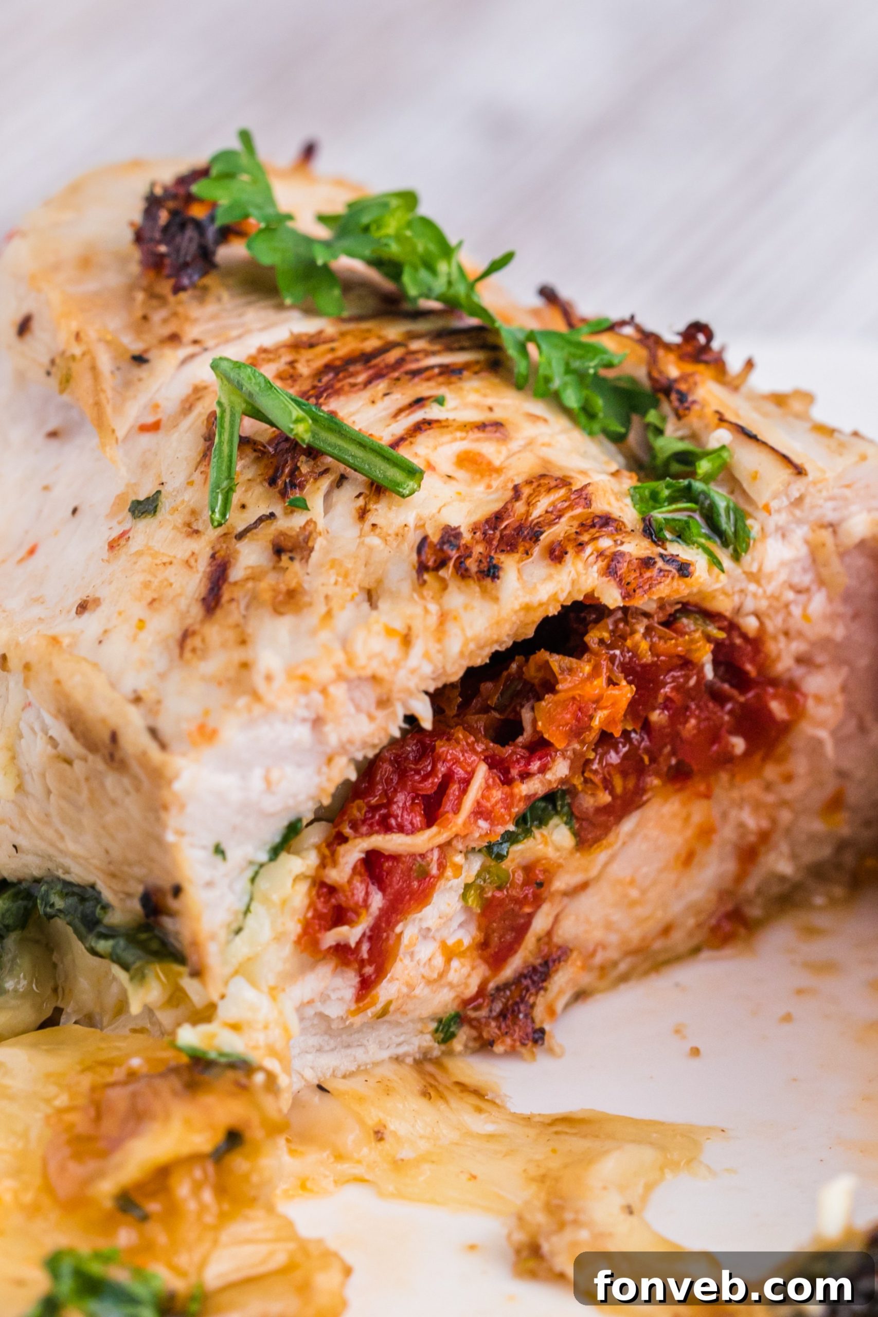 Marinated chicken breasts ready to be stuffed