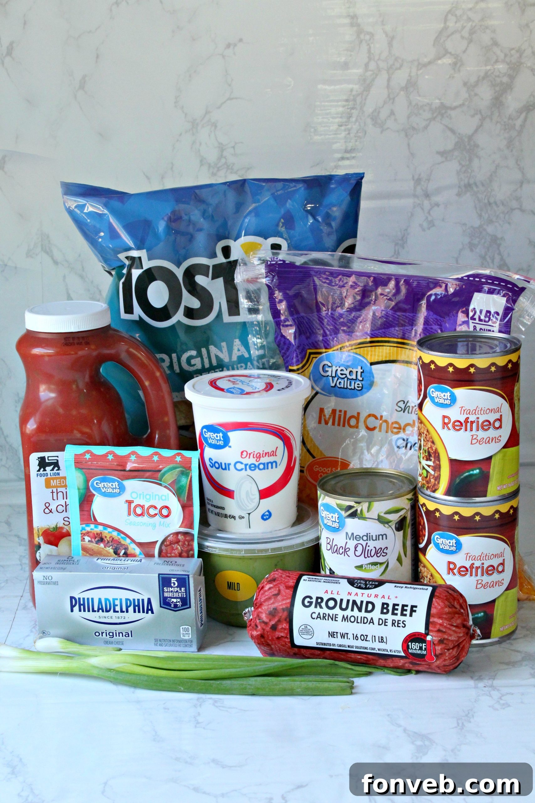 7 Layer Taco Dip 3 7 layer taco dip ingredient photo