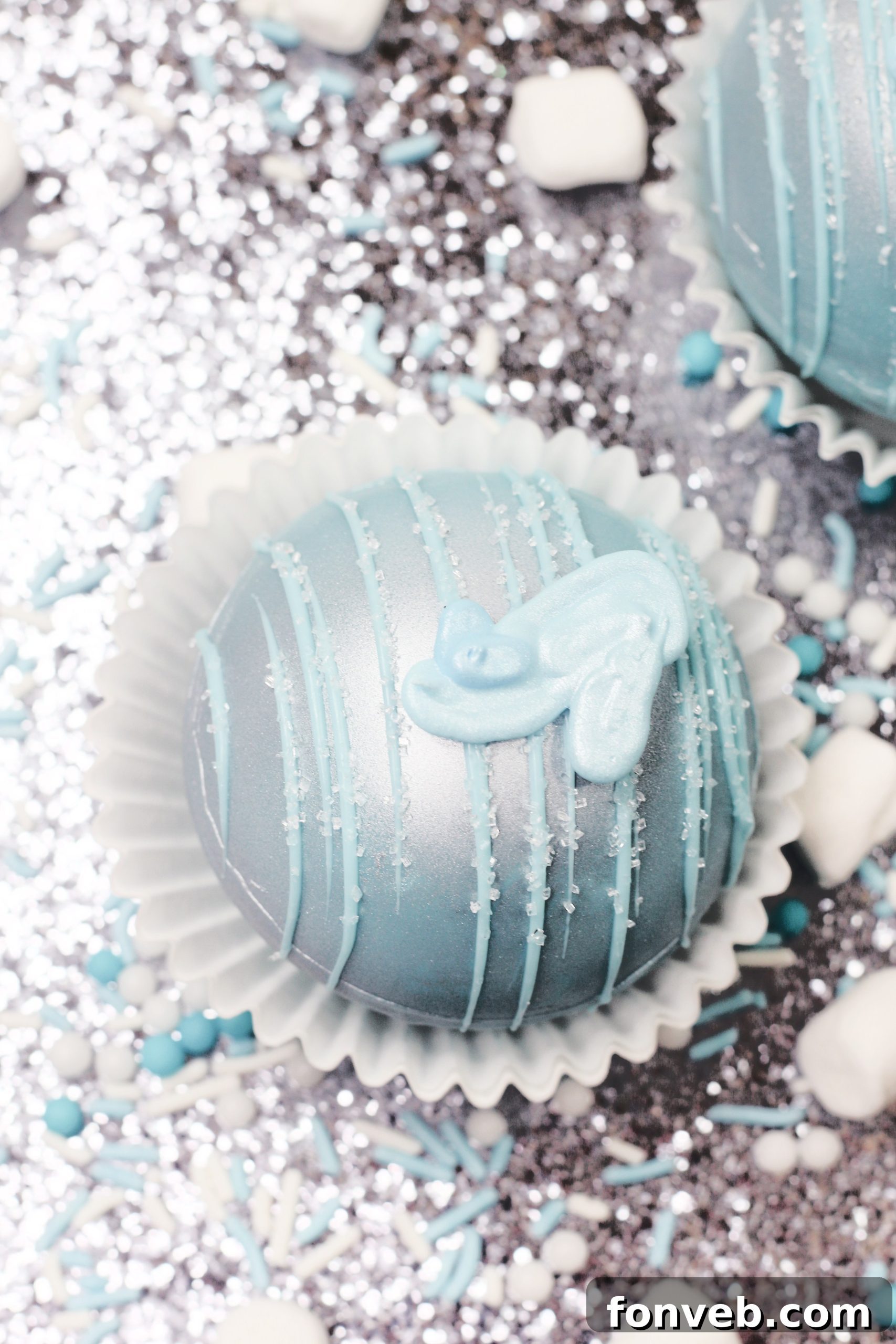 Cinderella Hot Cocoa Bomb in a mug ready to be enjoyed