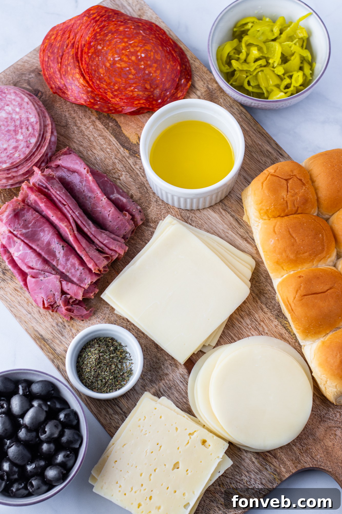 Little Italian Bites 3 Close-up of baked Italian Sliders with melted cheese