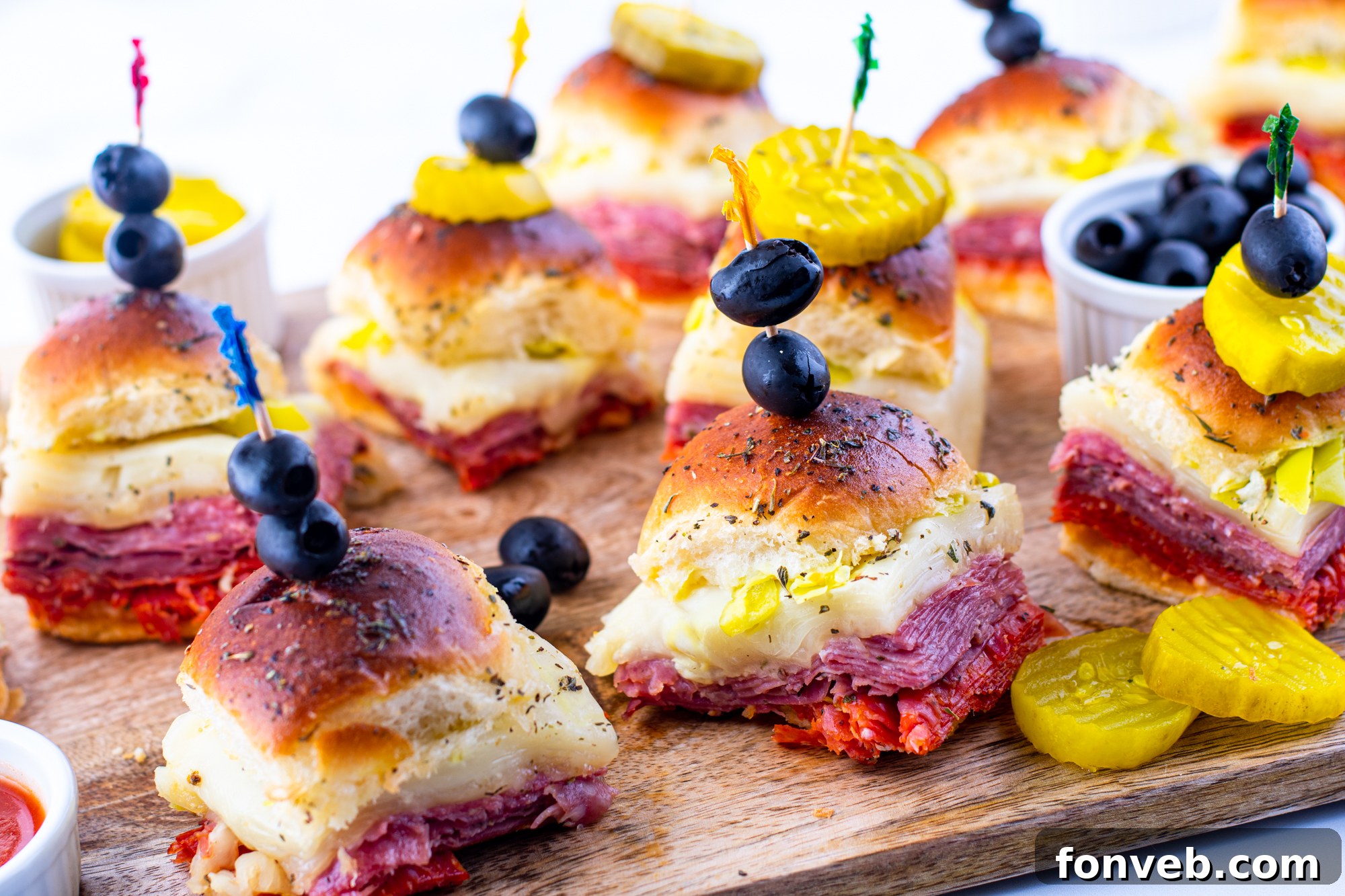 Little Italian Bites 5 Cooked Italian Sliders cut into individual portions