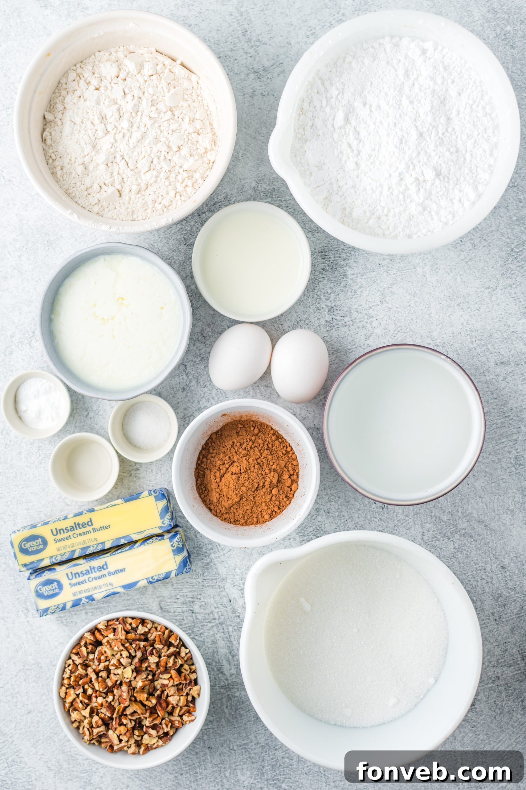 Texas Sheet Cake ingredients 