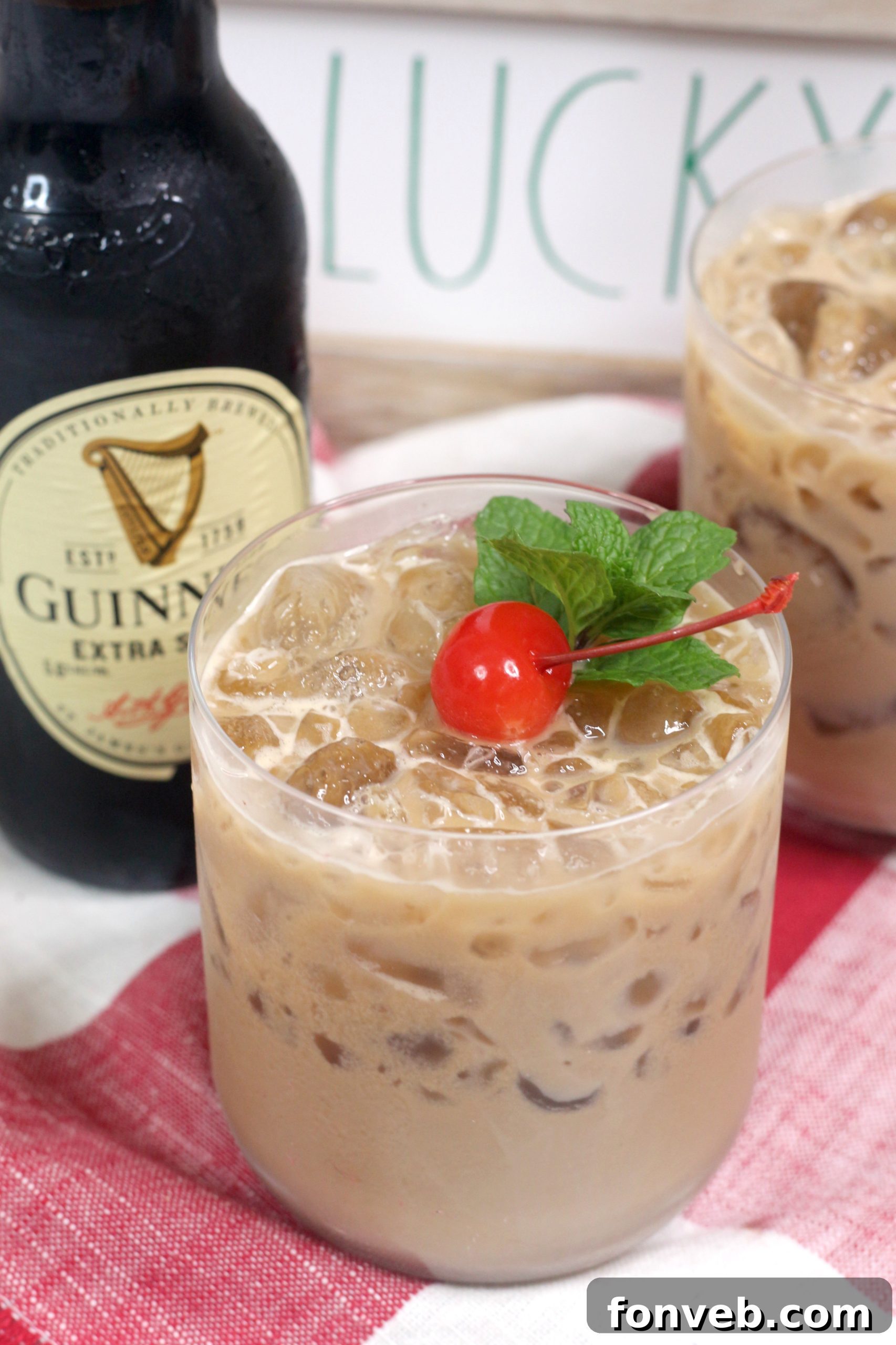 A perfectly blended Baileys Irish Cream Cocktail with a creamy texture, garnished and ready to be enjoyed.