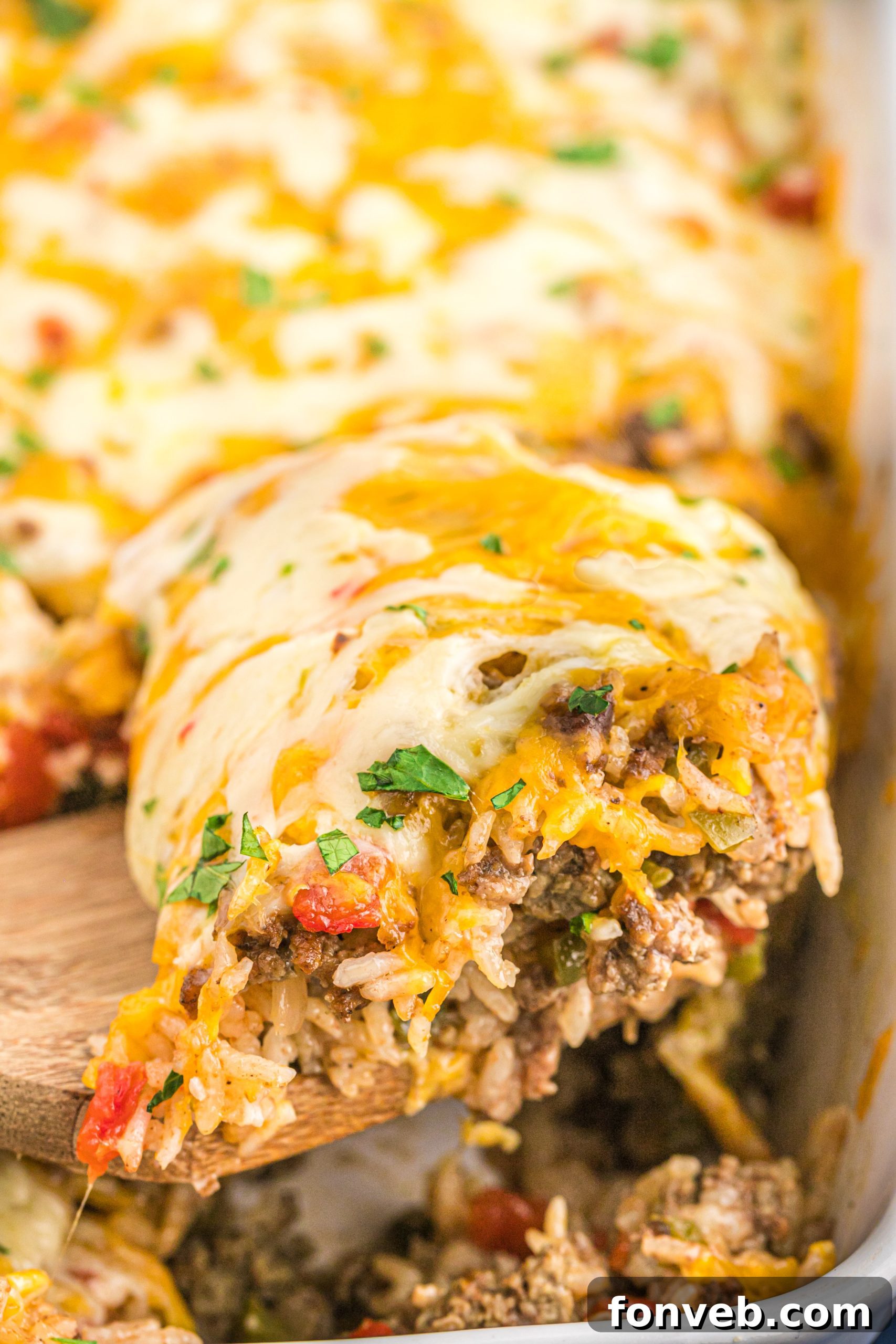 Delicious Stuffed Bell Pepper Casserole ready to be served