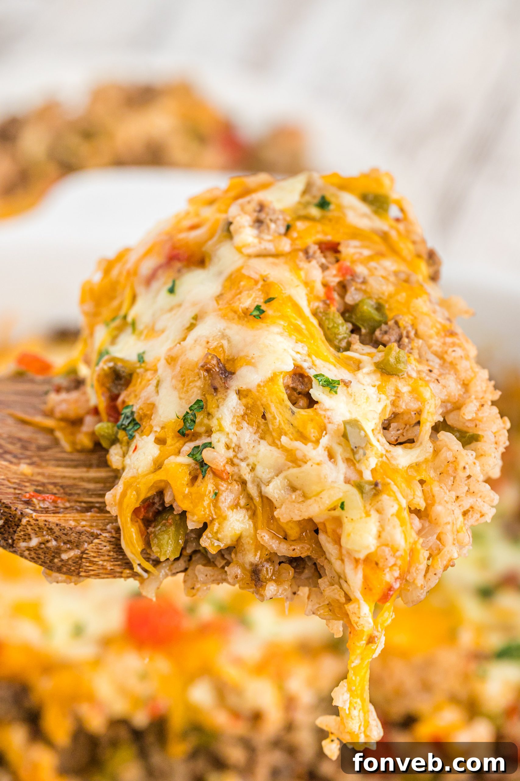 Stuffed Bell Pepper Casserole covered with foil