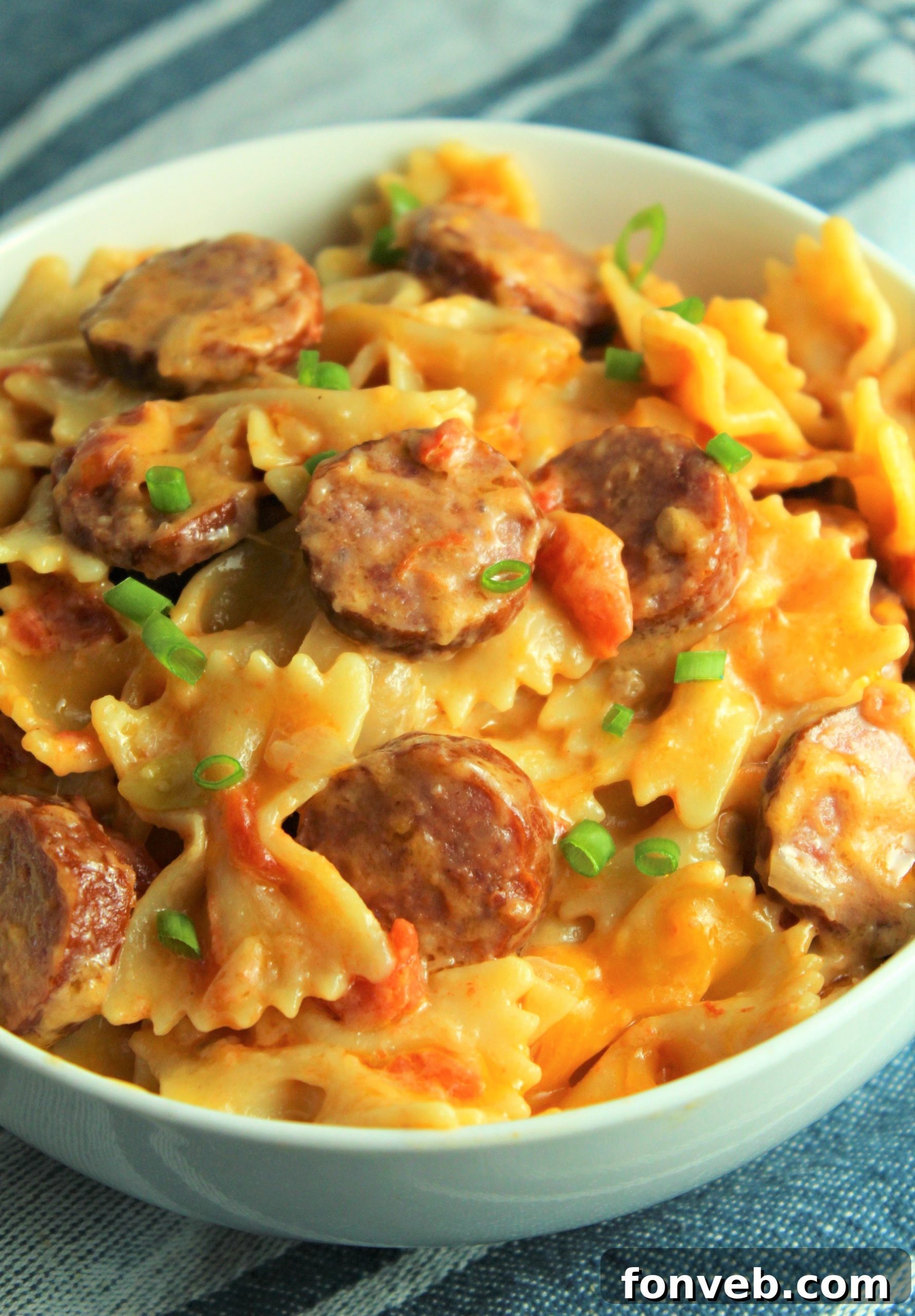 Kielbasa pasta ready to eat