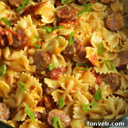 Cheesy Kielbasa Pasta