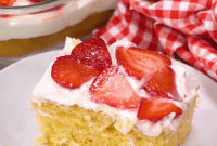 Strawberry Dream Shortcake with Cloud Cream Cheese Frosting