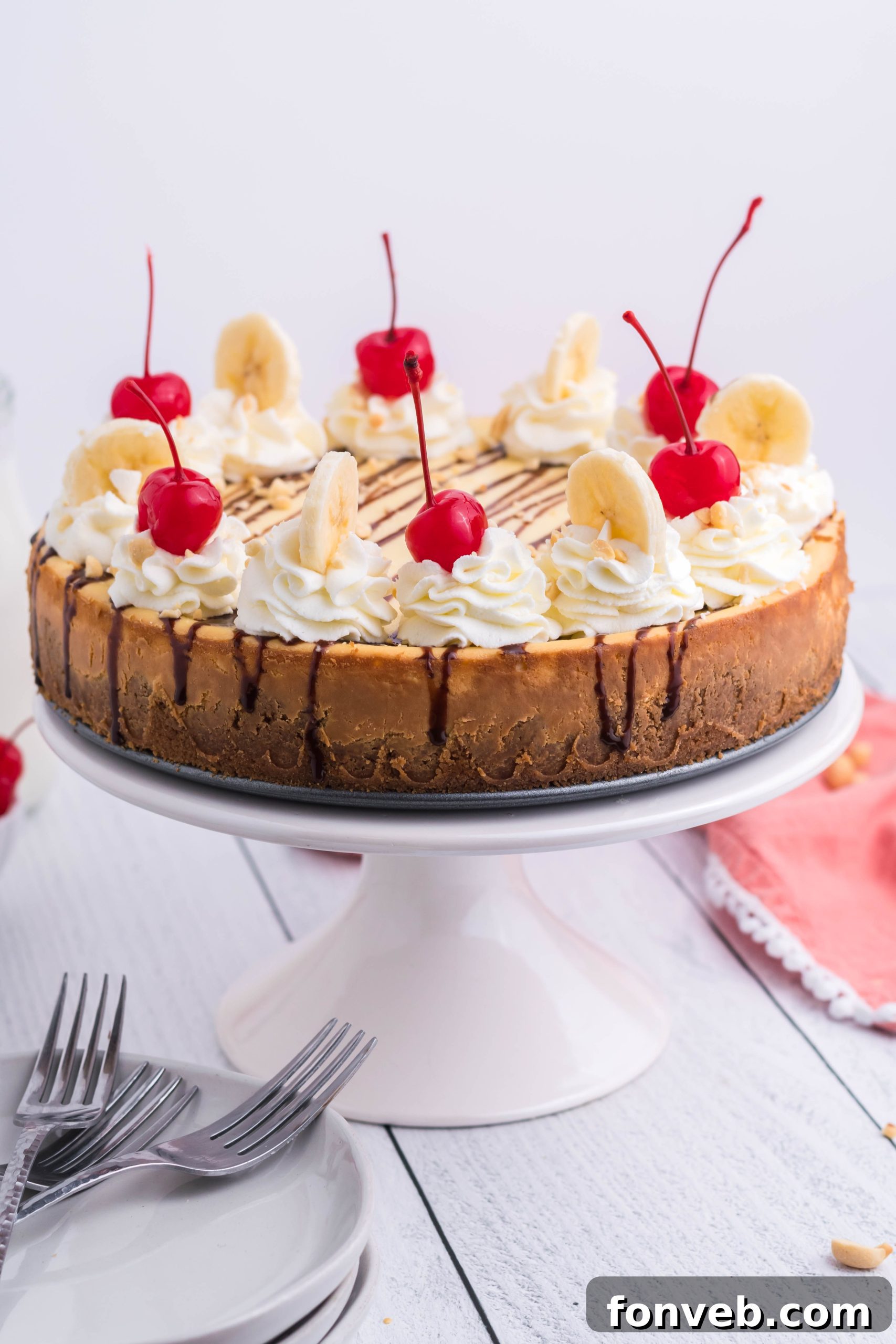 A package of banana cream pudding mix, highlighting a key ingredient for the cheesecake filling.