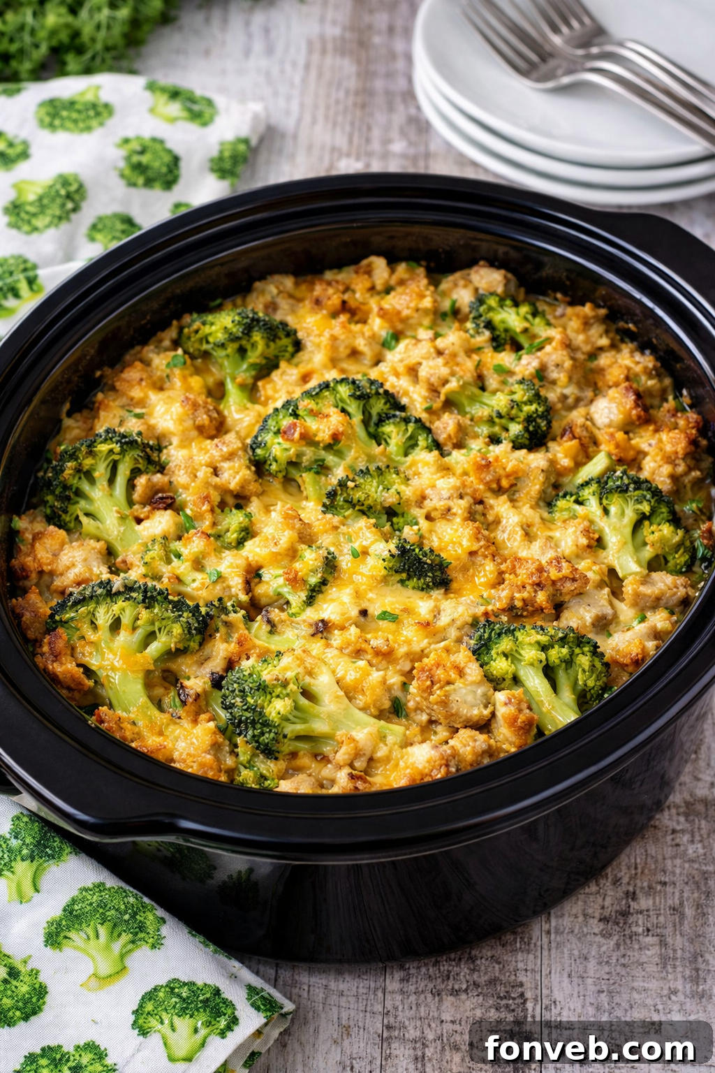 Ingredients for slow cooker casserole laid out on a kitchen counter