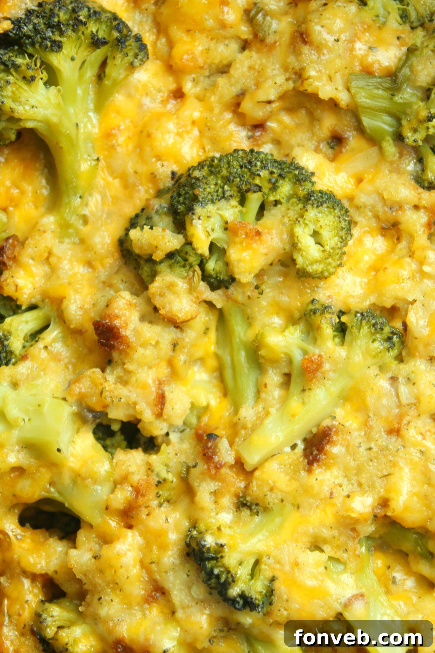 Close-up of frozen broccoli cuts thawing in a bowl