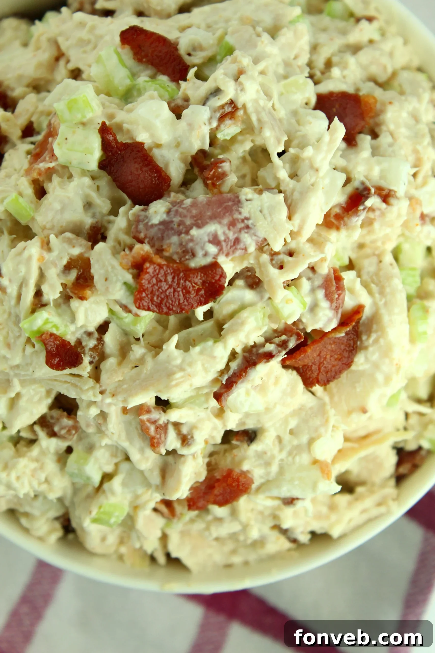 Homemade Willow Tree Bacon Chicken Salad 10 Crispy bacon strips, cooked and ready to be crumbled