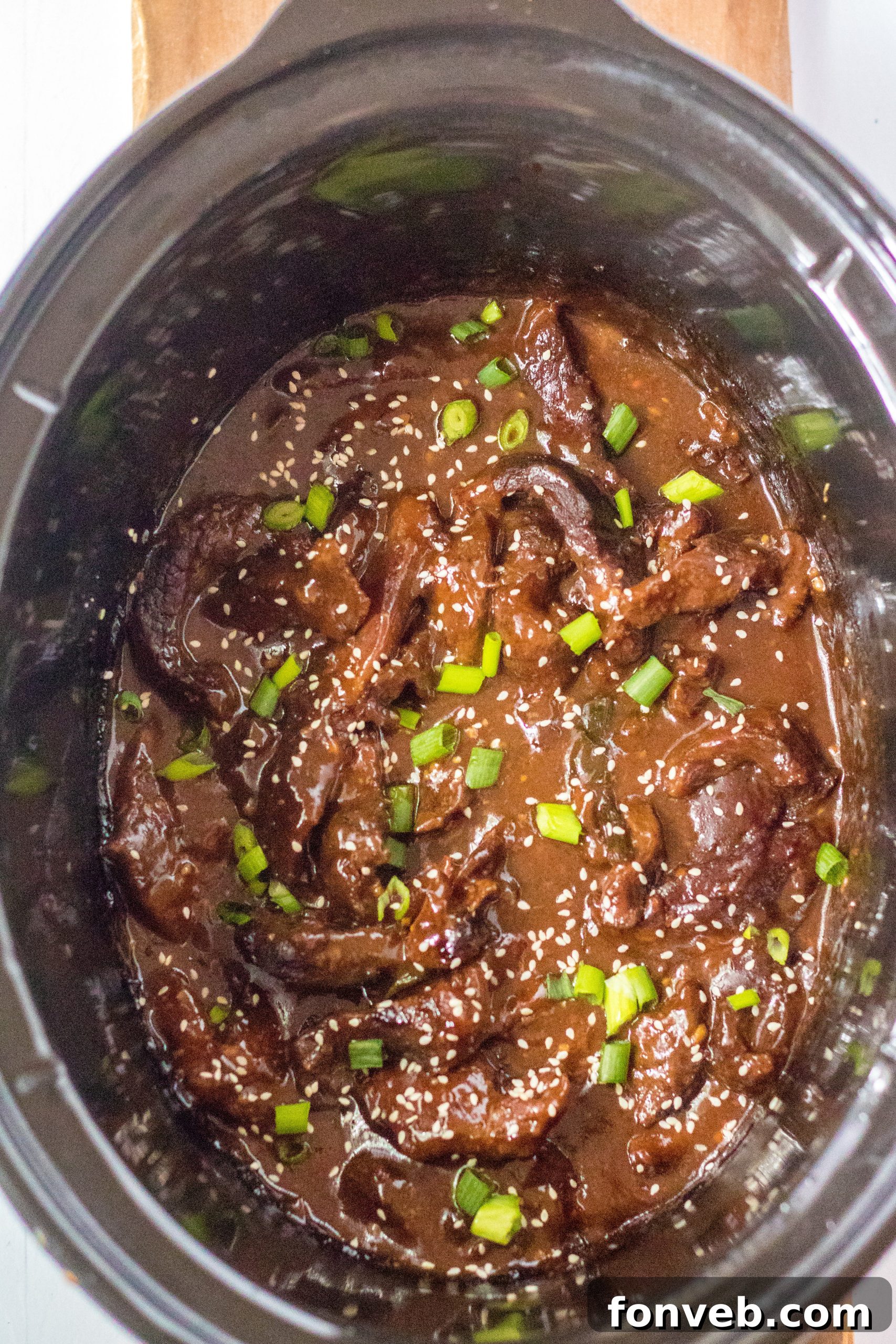 Slow Cooker Mongolian Beef Delight 10 Sesame seeds in a small bowl