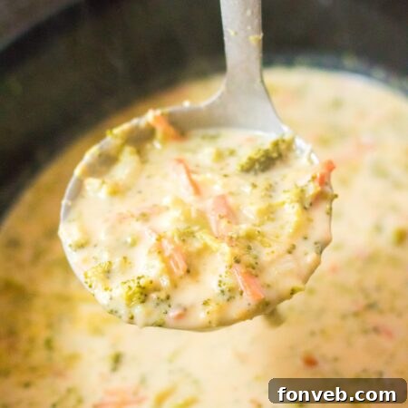 Slow Cooker Panera Broccoli Cheddar Soup (CopyCat)