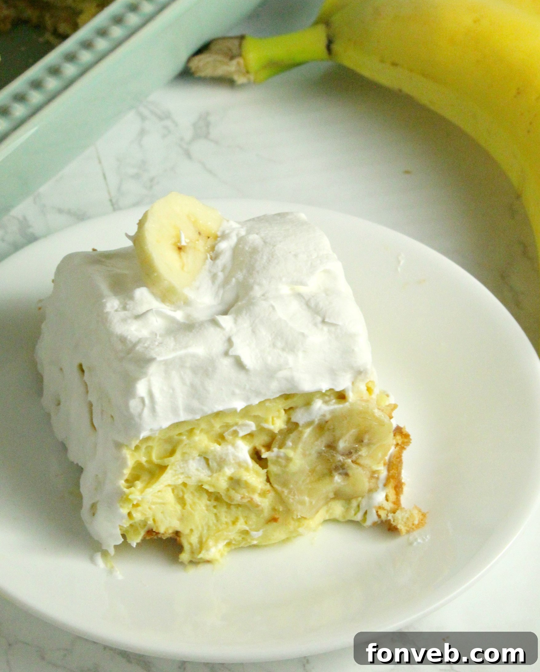 Simple Chilled Banana Pudding 8 A box of instant vanilla pudding mix, ready to be used in the recipe.