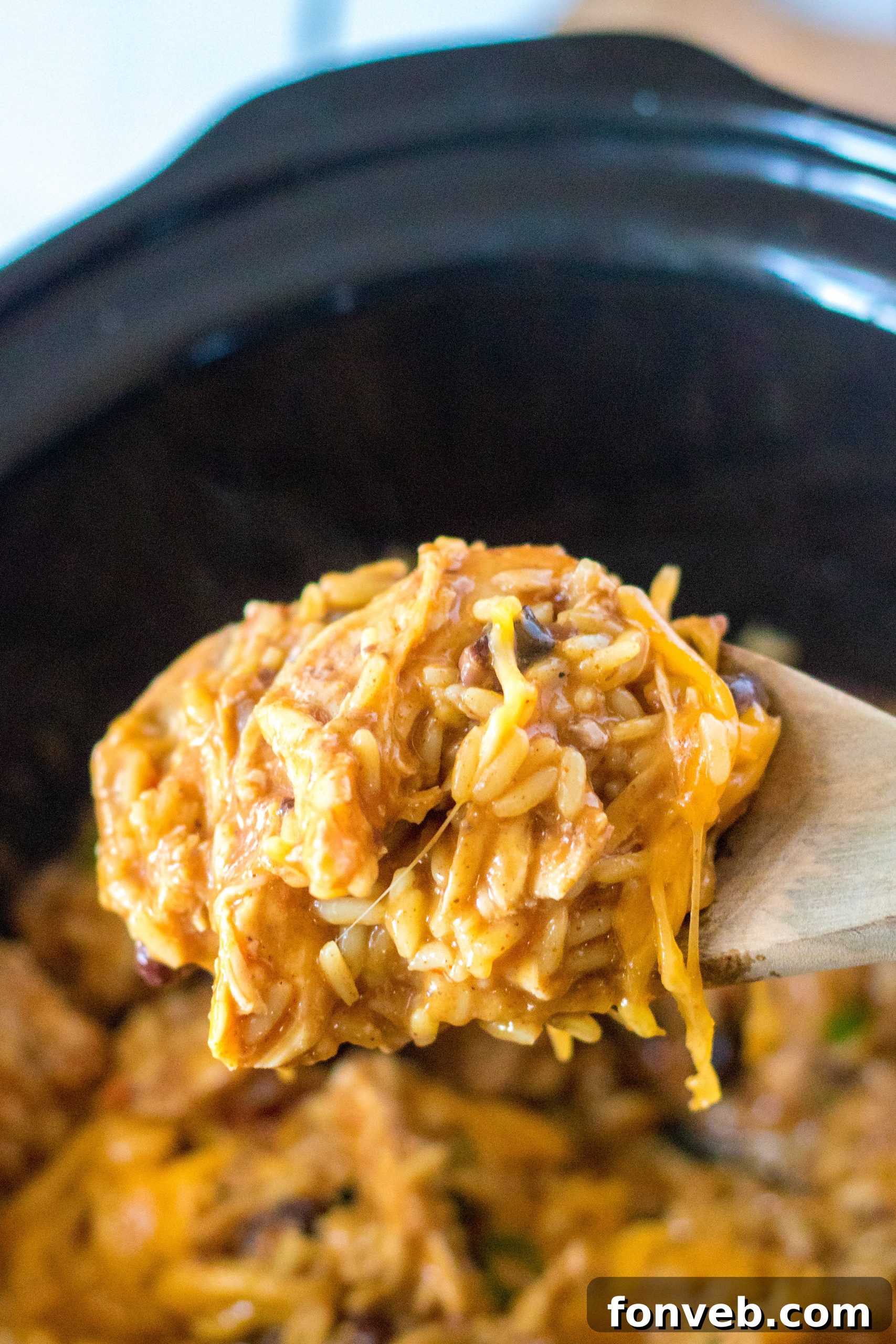 Creamy Slow Cooker Cheesy Chicken Taco Rice 14 Final plated Slow Cooker Cheesy Chicken Taco Rice dish