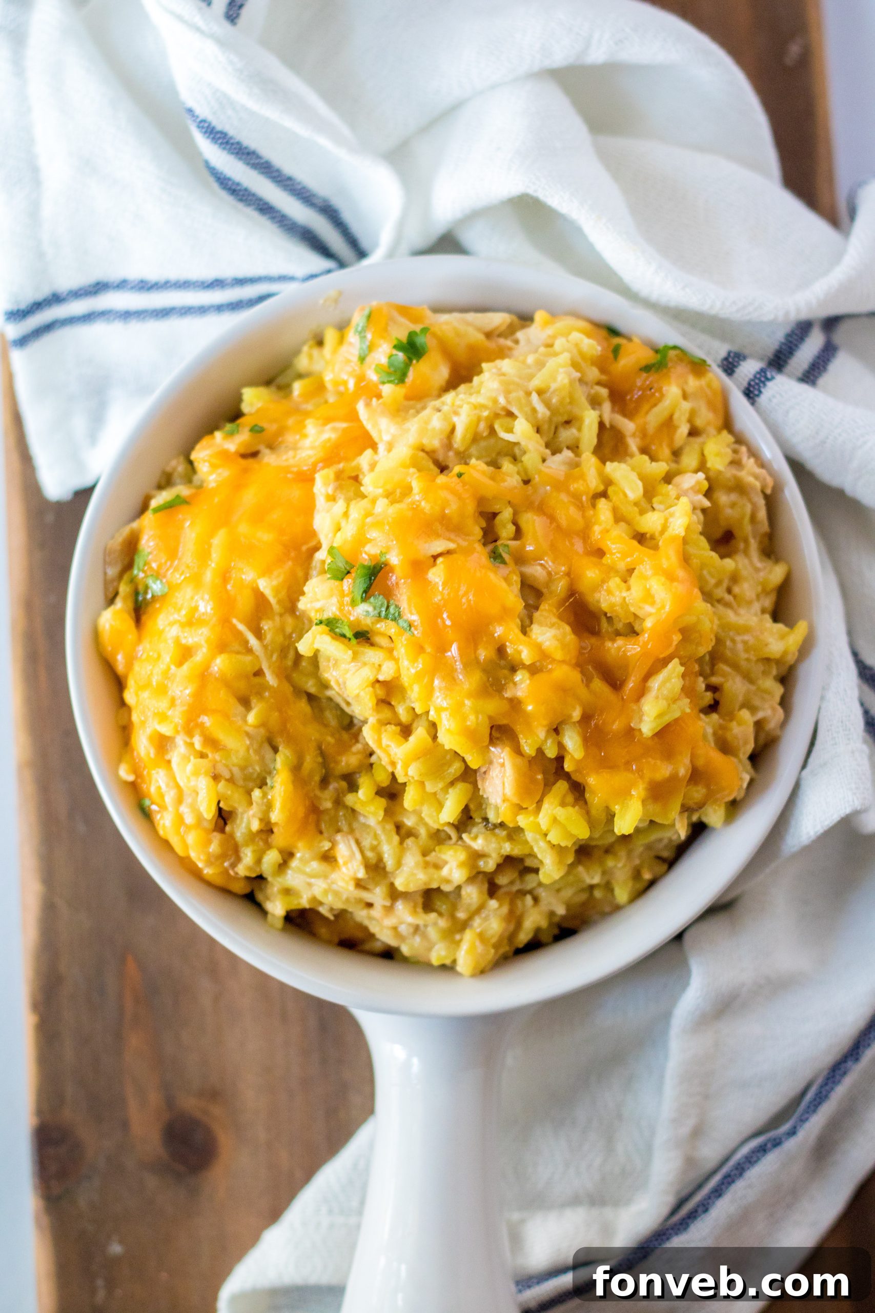 Close-up of shredded chicken in the slow cooker.