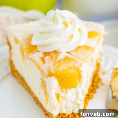 Chilled Apple Pie Cheesecake 19 The No Bake Apple Cheesecake ready to be served from the springform pan.