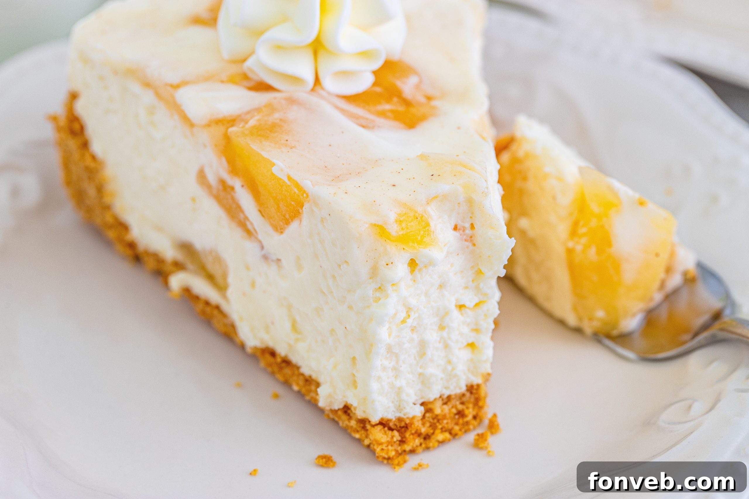 Chilled Apple Pie Cheesecake 8 Ingredients for No Bake Apple Cheesecake laid out on a table.