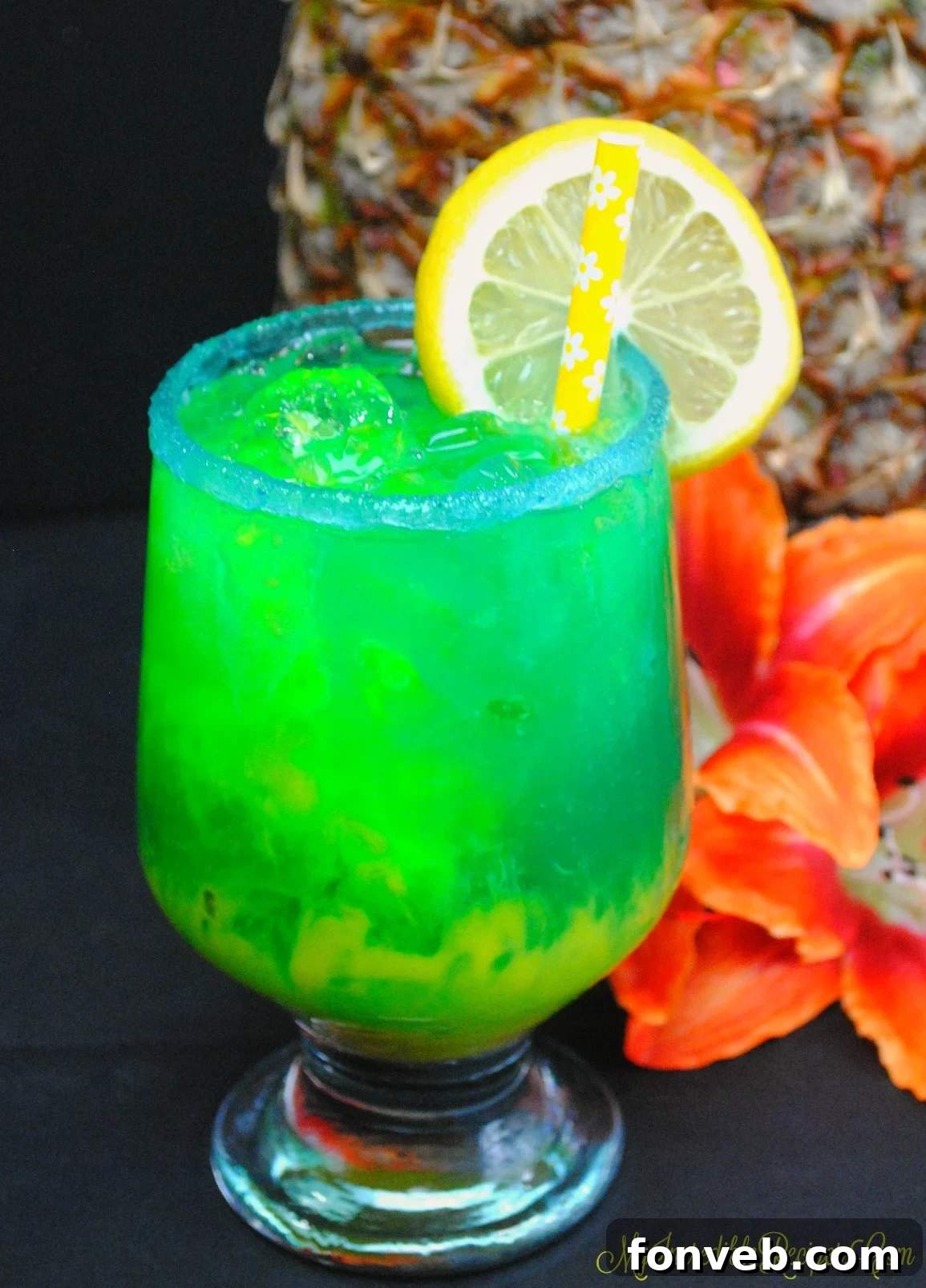 A final shot of the stunning Lava Cocktail, highlighting its vibrant colors and inviting texture.