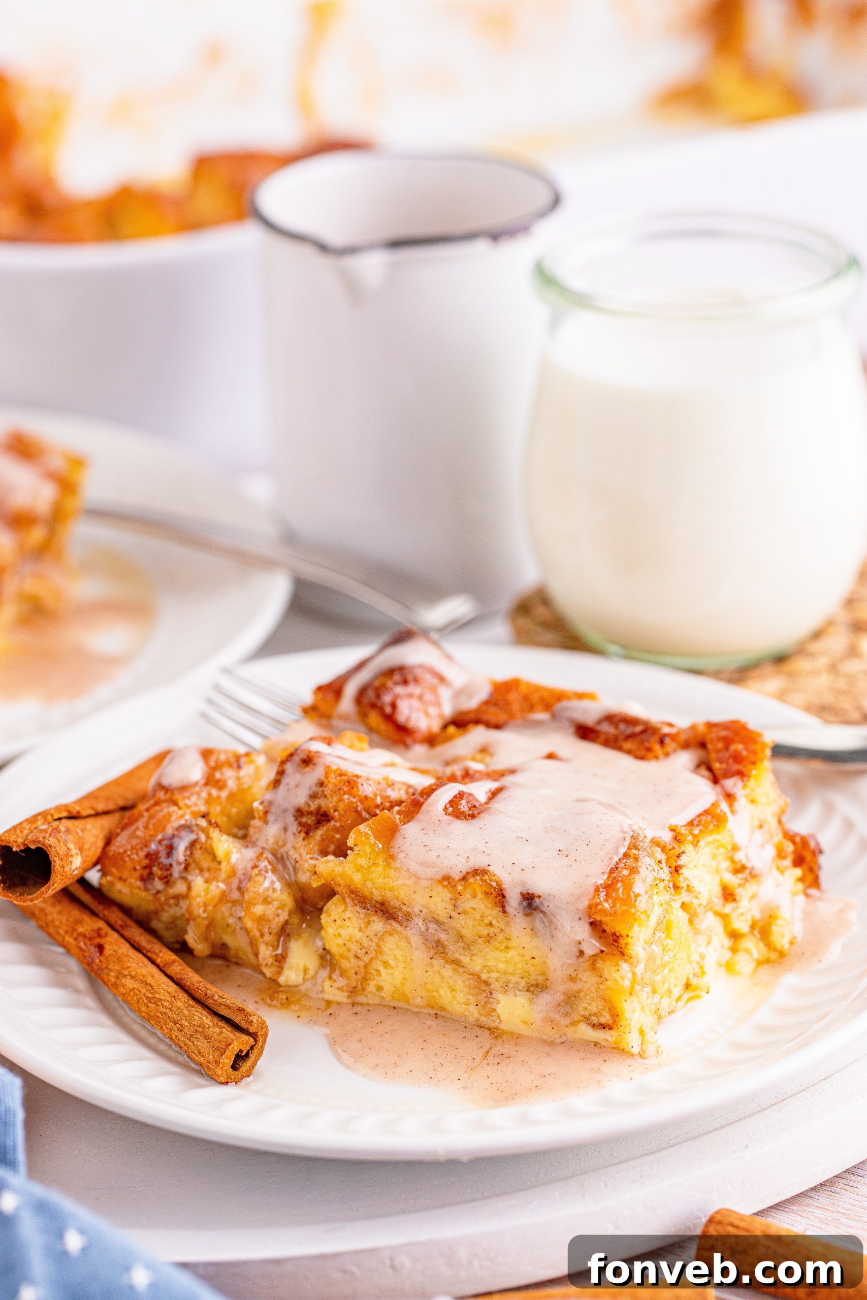 Honeybun Bread Pudding fresh from oven