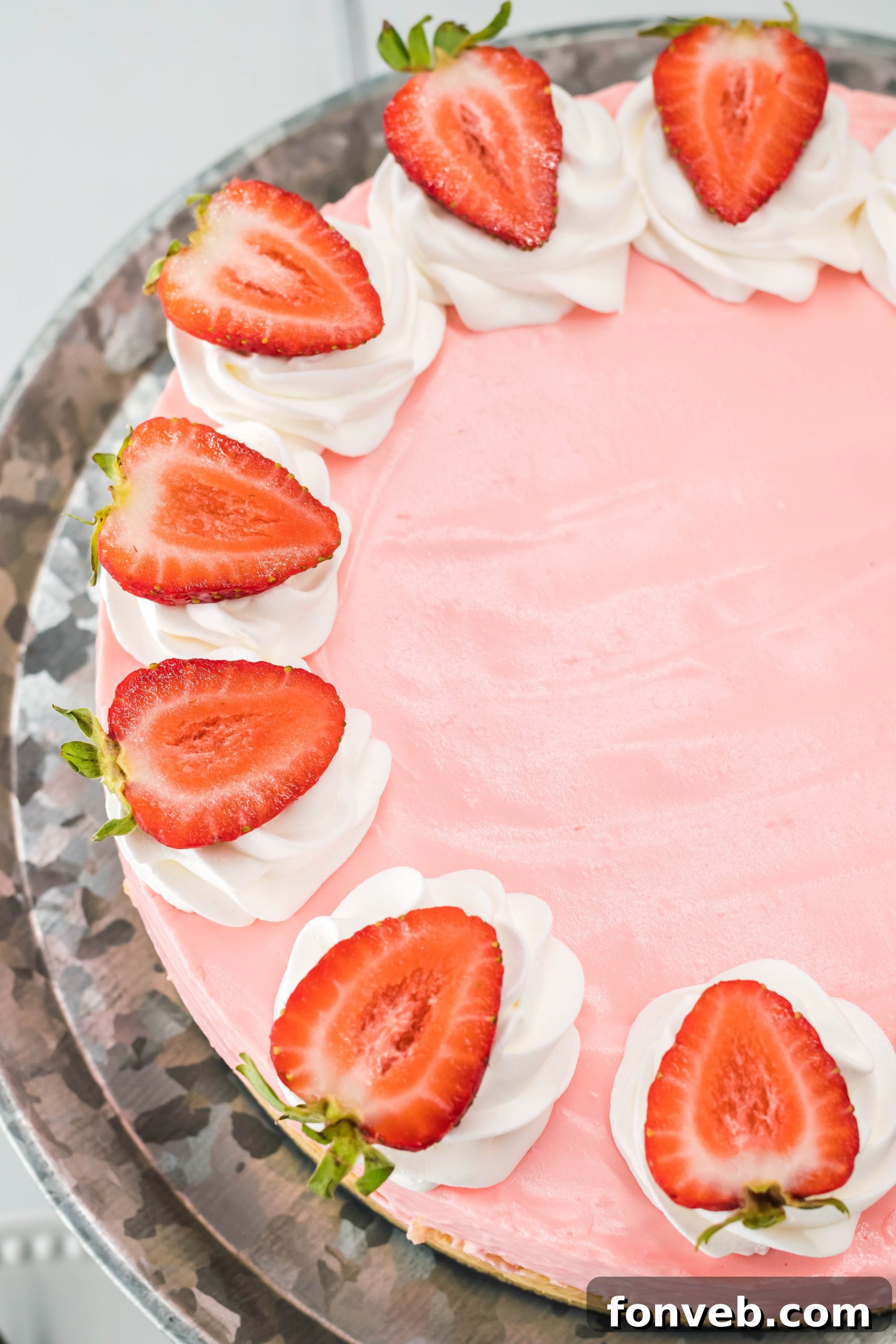 Luscious No-Bake Strawberry Cheesecake 8 Two blocks of cream cheese and a package of strawberry Jell-O, key ingredients for the cheesecake.