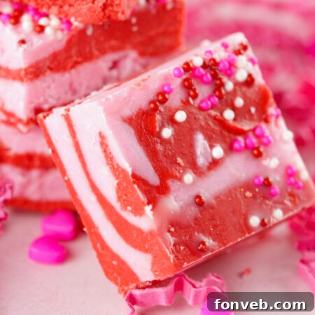Valentine's Day Strawberry Fudge