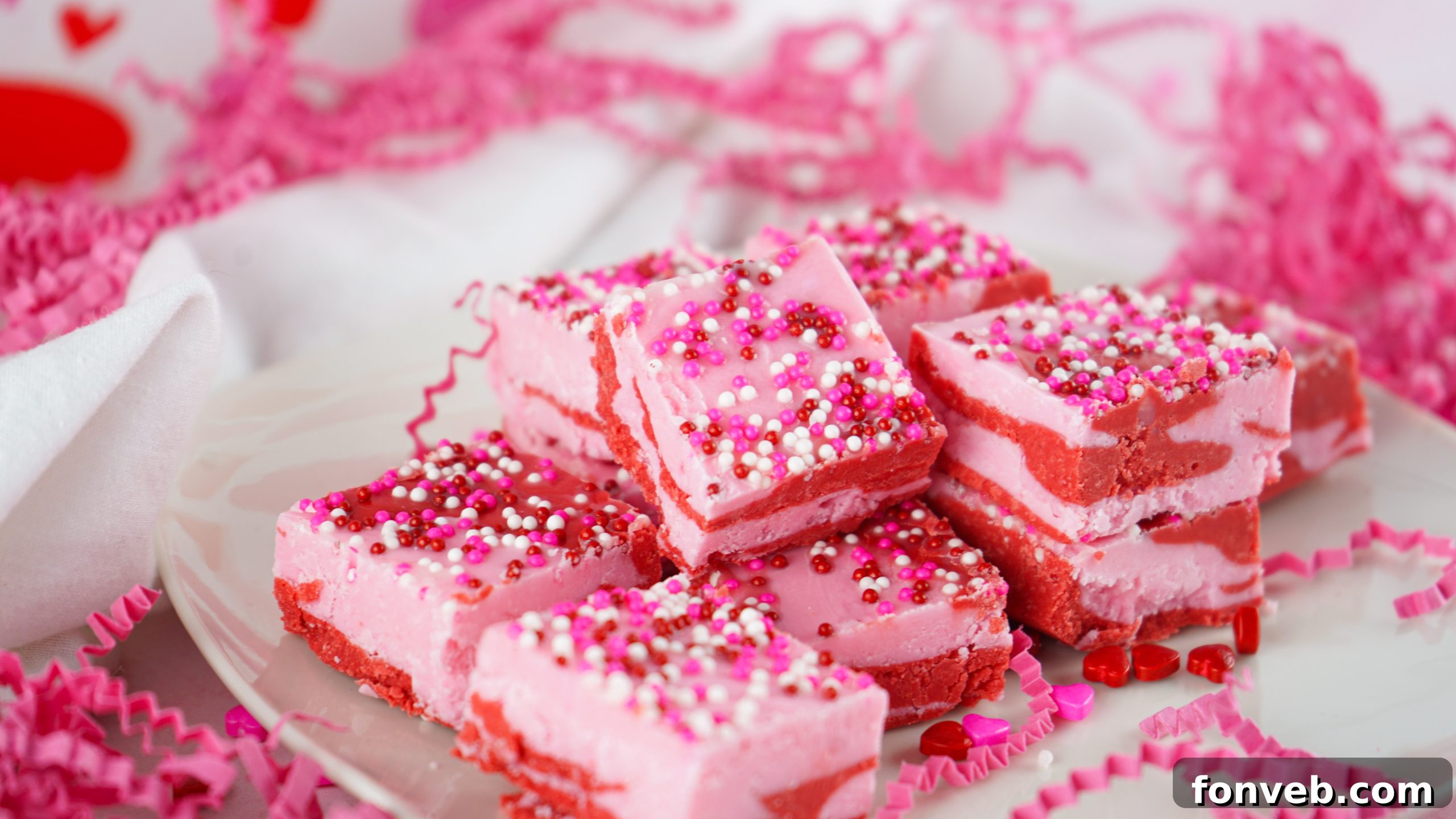 Ingredients for strawberry fudge including candy melts, frosting, and extract