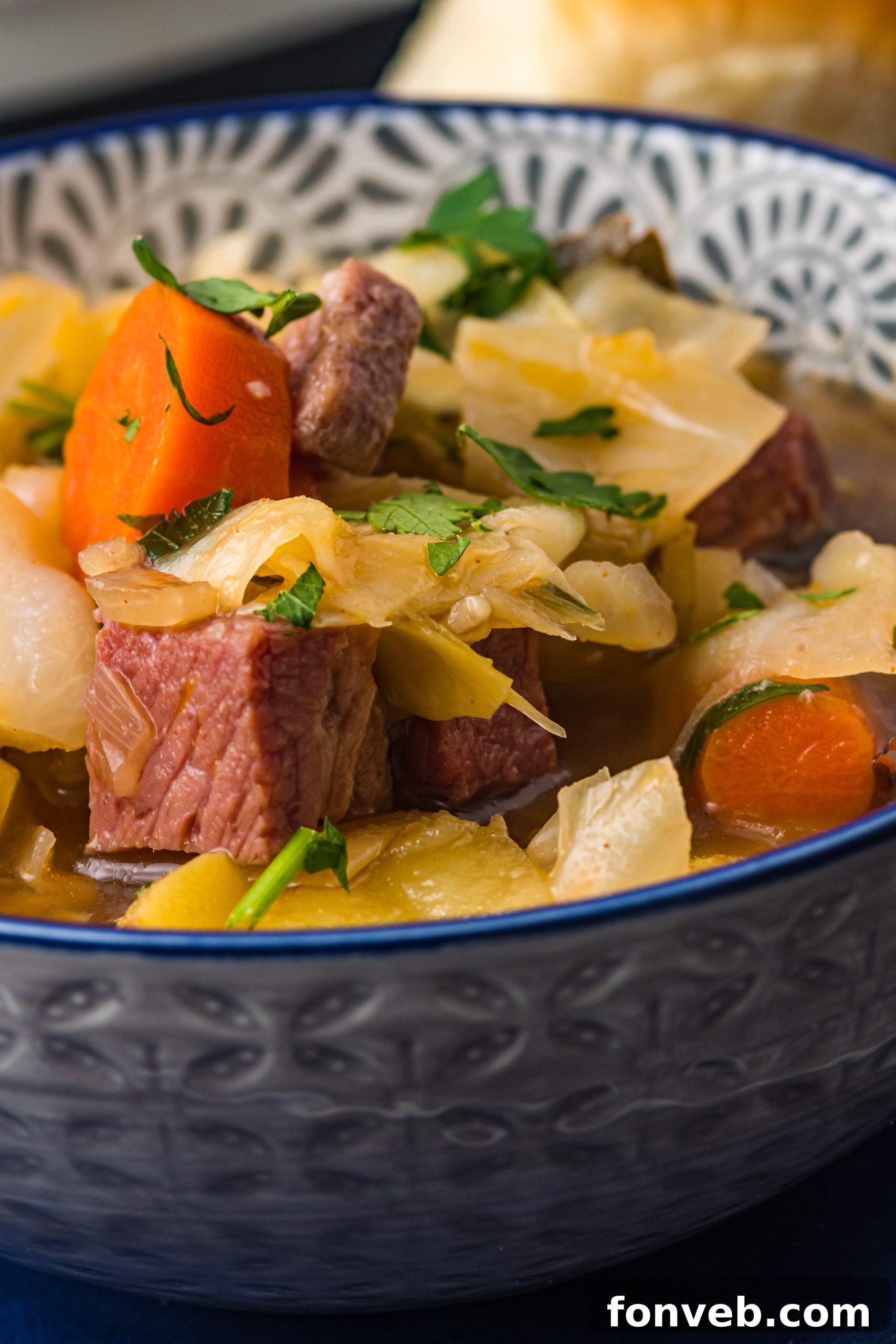 Close-up of soup with a spoon