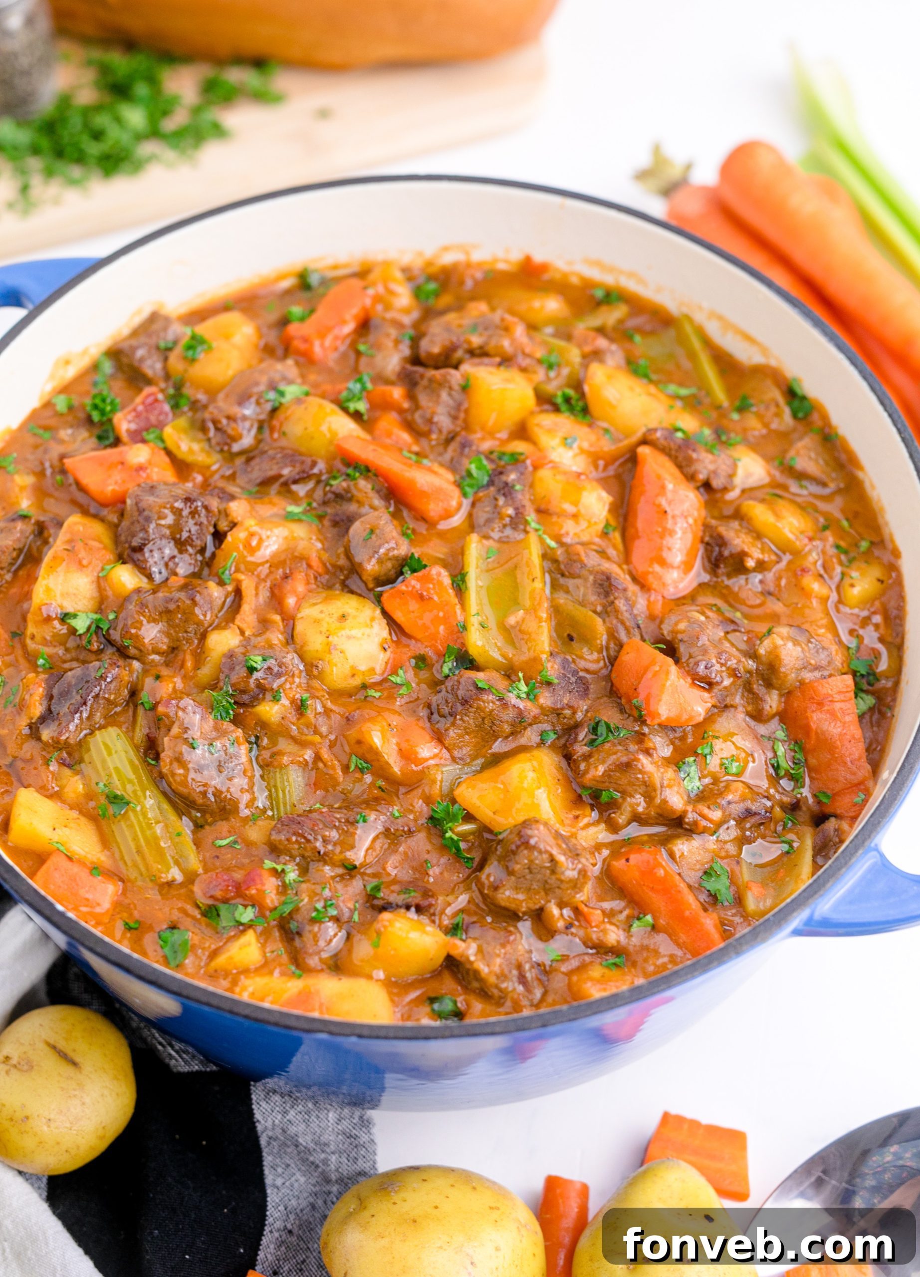 Raw beef chuck roast, seasoned and ready for cooking