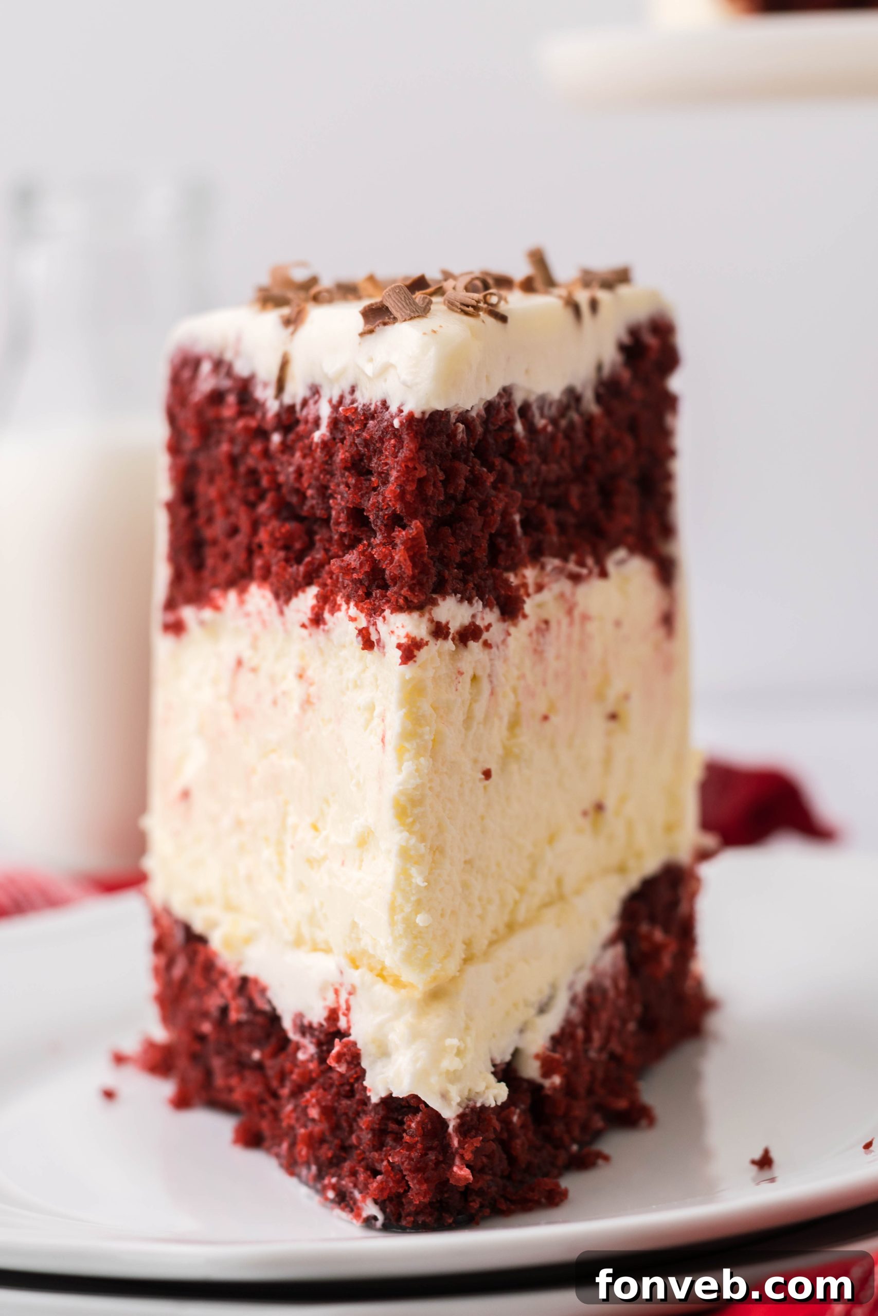 A finished cheesecake layer cooling, ready to be incorporated into the cake.