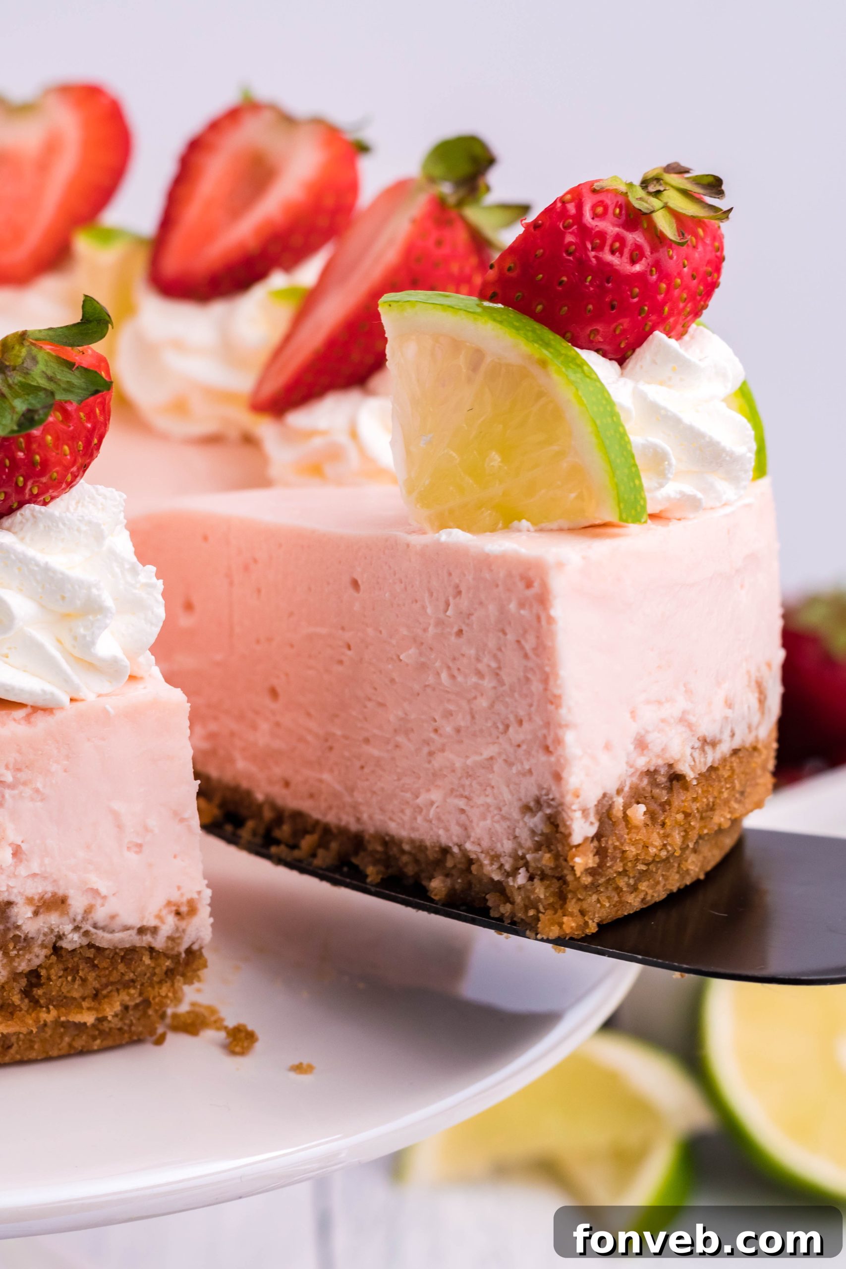 A close-up of the cheesecake crust before baking.