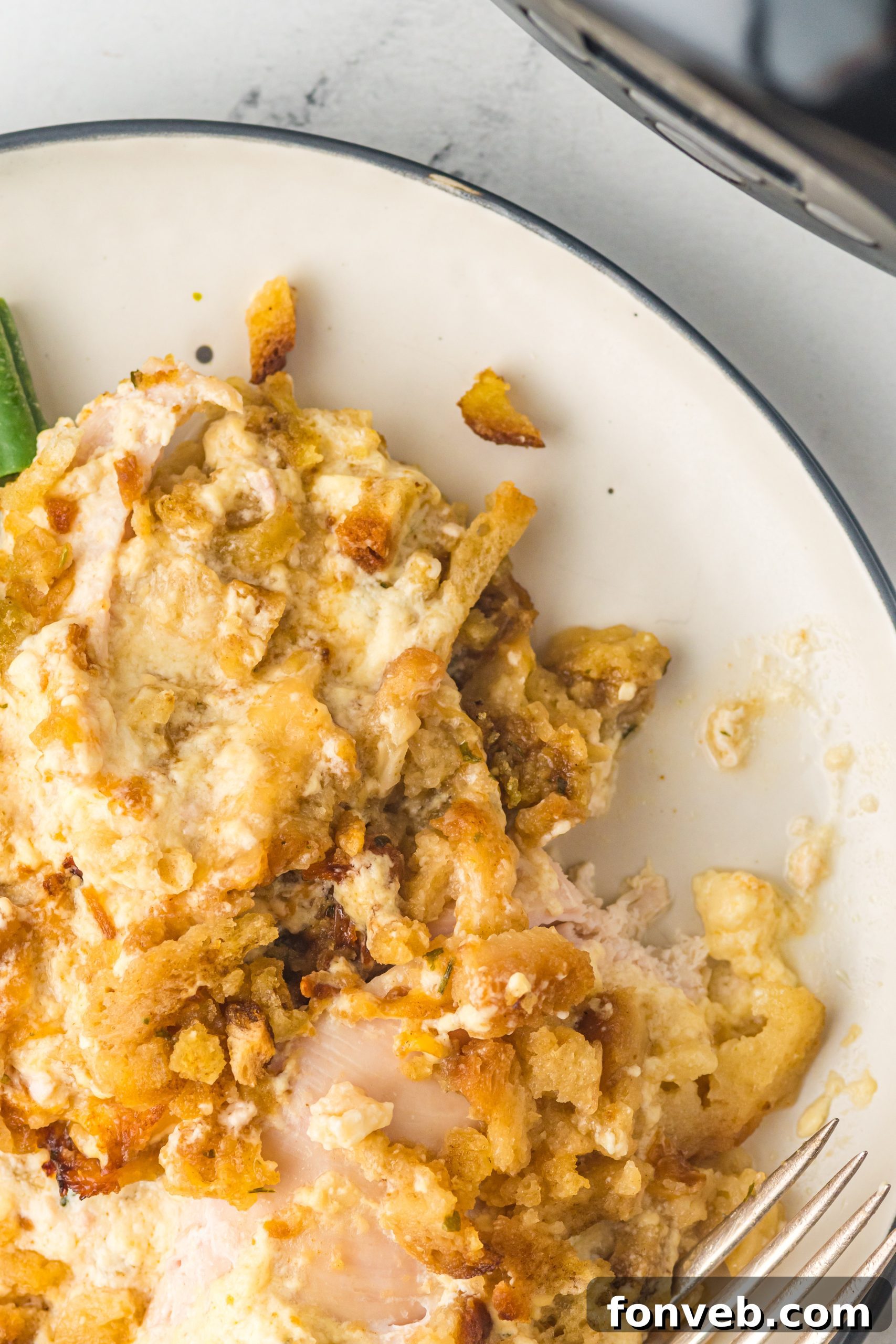 One-Pot Slow Cooker Chicken Cordon Bleu and Stuffing Dinner 8 Melted butter ready to be mixed with stuffing for the topping.