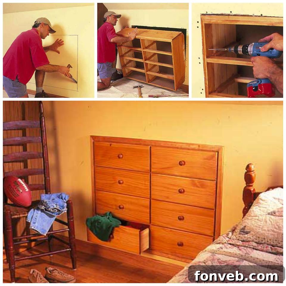 DIY Knee Wall Storage Solutions