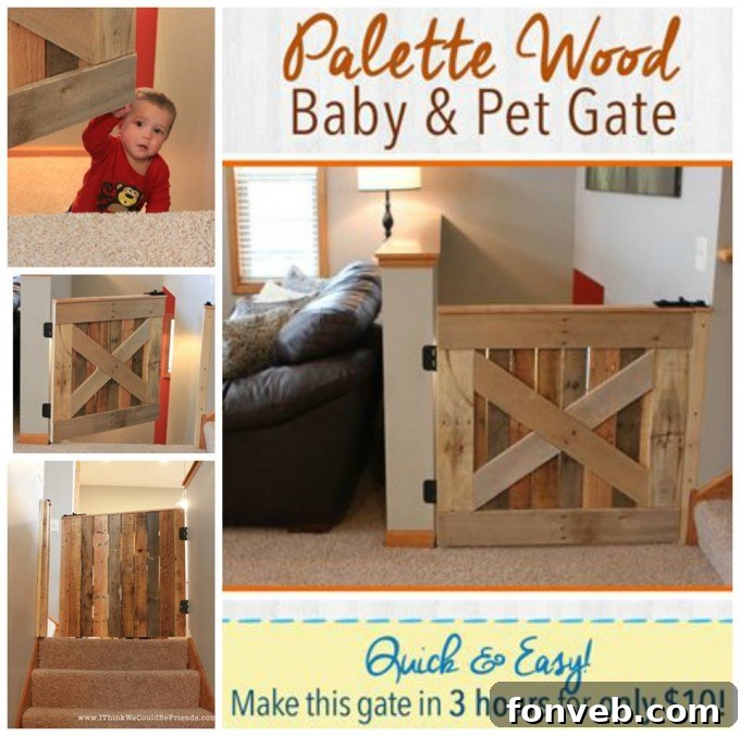 DIY Wood Pallet Baby and Pet Gate