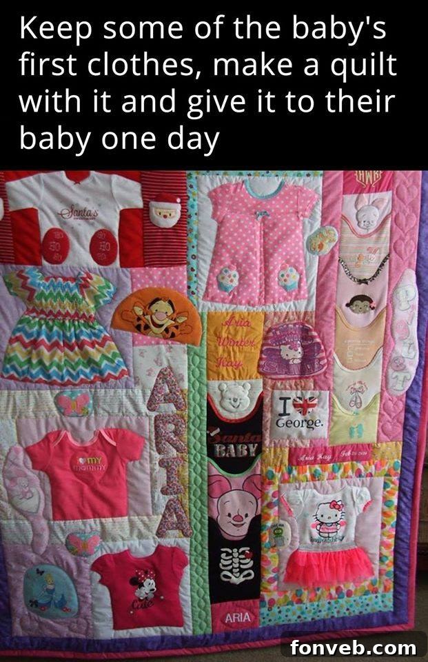 DIY Baby Clothes Keepsake Quilt