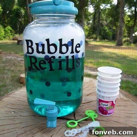 DIY Bubbles Refill Container for Kids