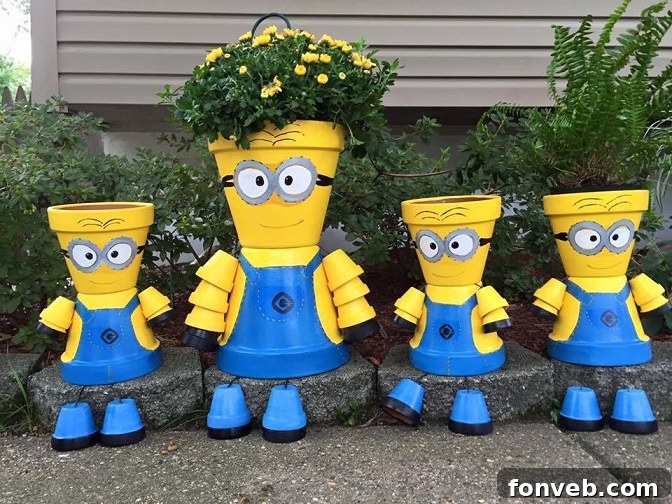 DIY Minion Planters for Kids Garden