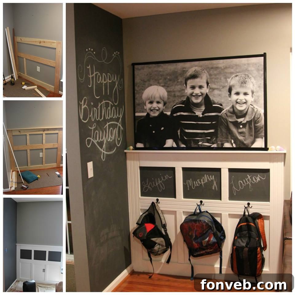 DIY Backpack Station for Kids Organization