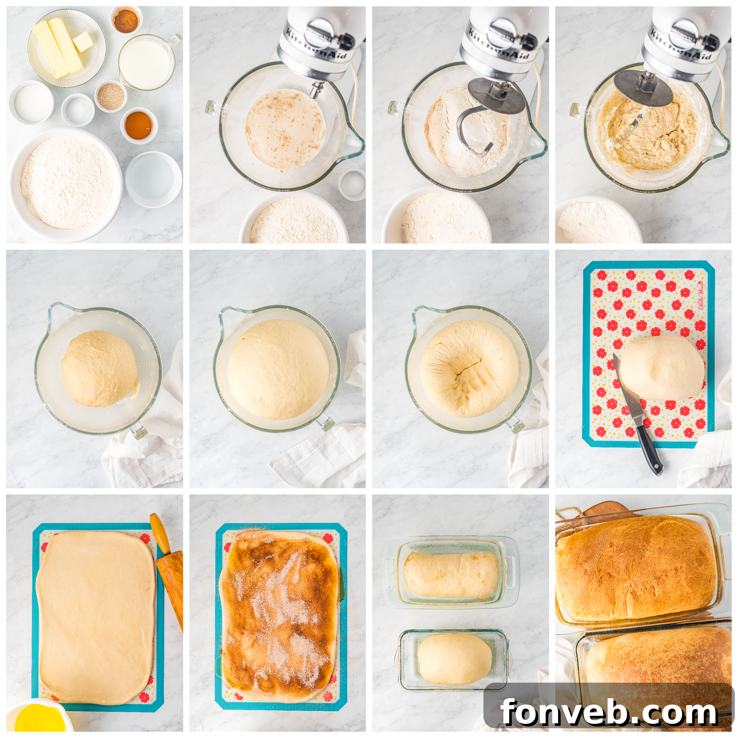 A sliced loaf of Amish White Bread with a golden crust and soft interior.