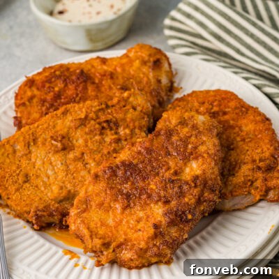 Air Fryer Parmesan Crusted Pork Chops