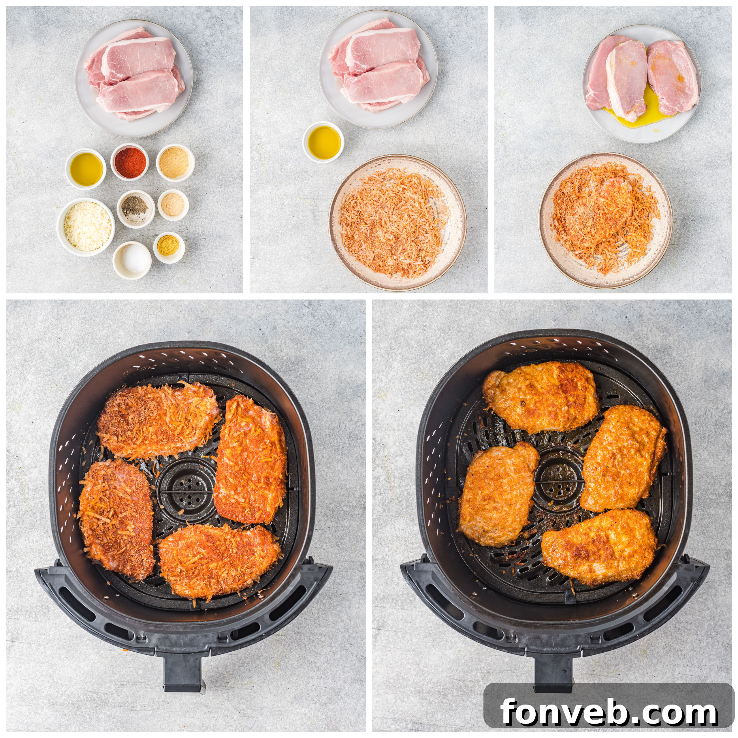 Air fryer pork chops recipe
