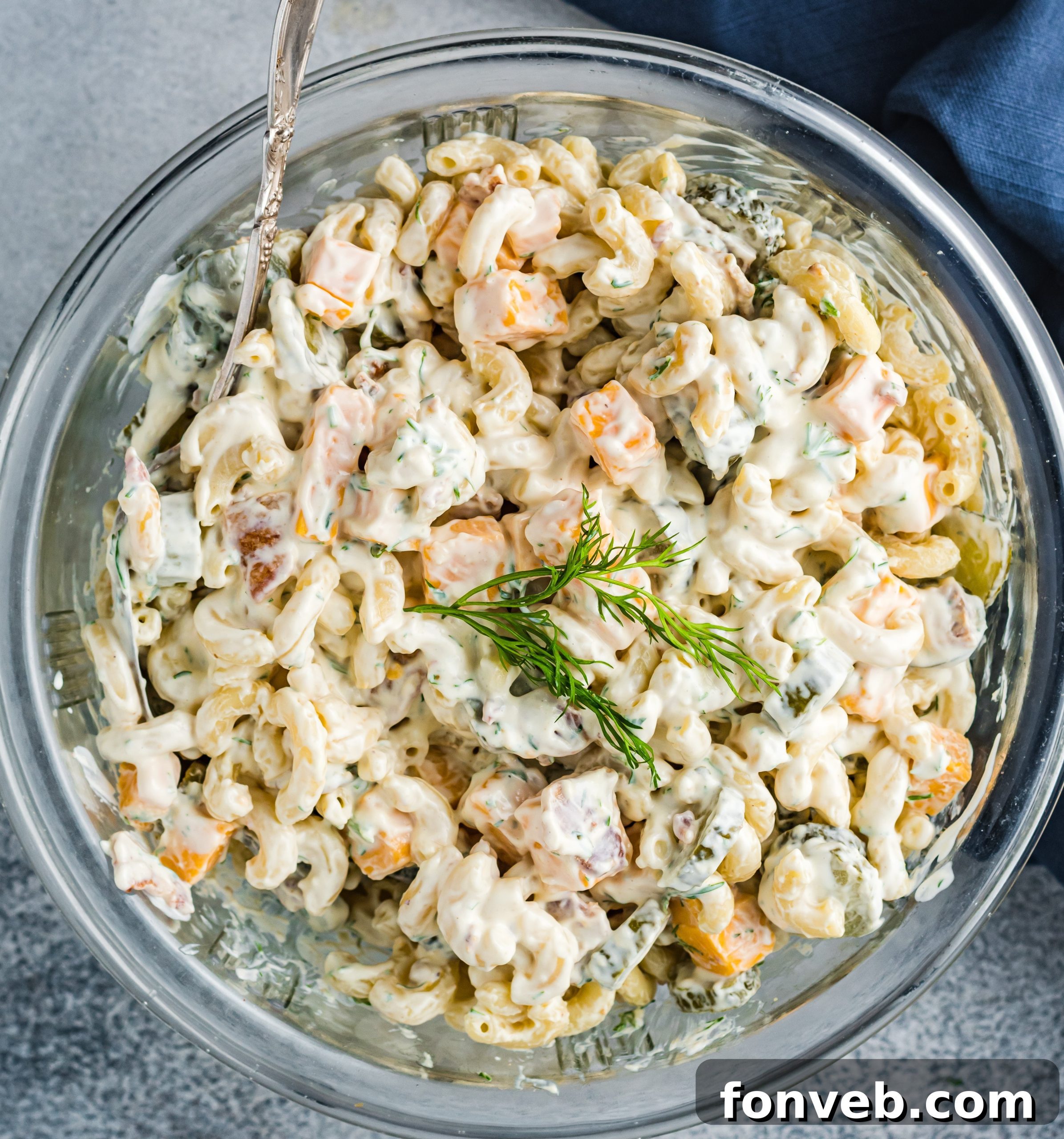 Various types of pasta, including elbow macaroni and rotini, suggesting suitable alternatives for the recipe.