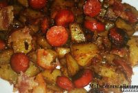 One-Pan Smoked Sausage, Potatoes & Bacon Bake
