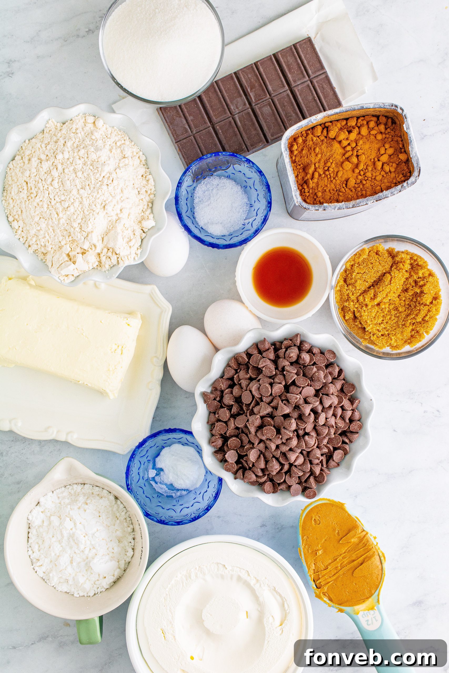 Peanut Butter Brownies ingredients