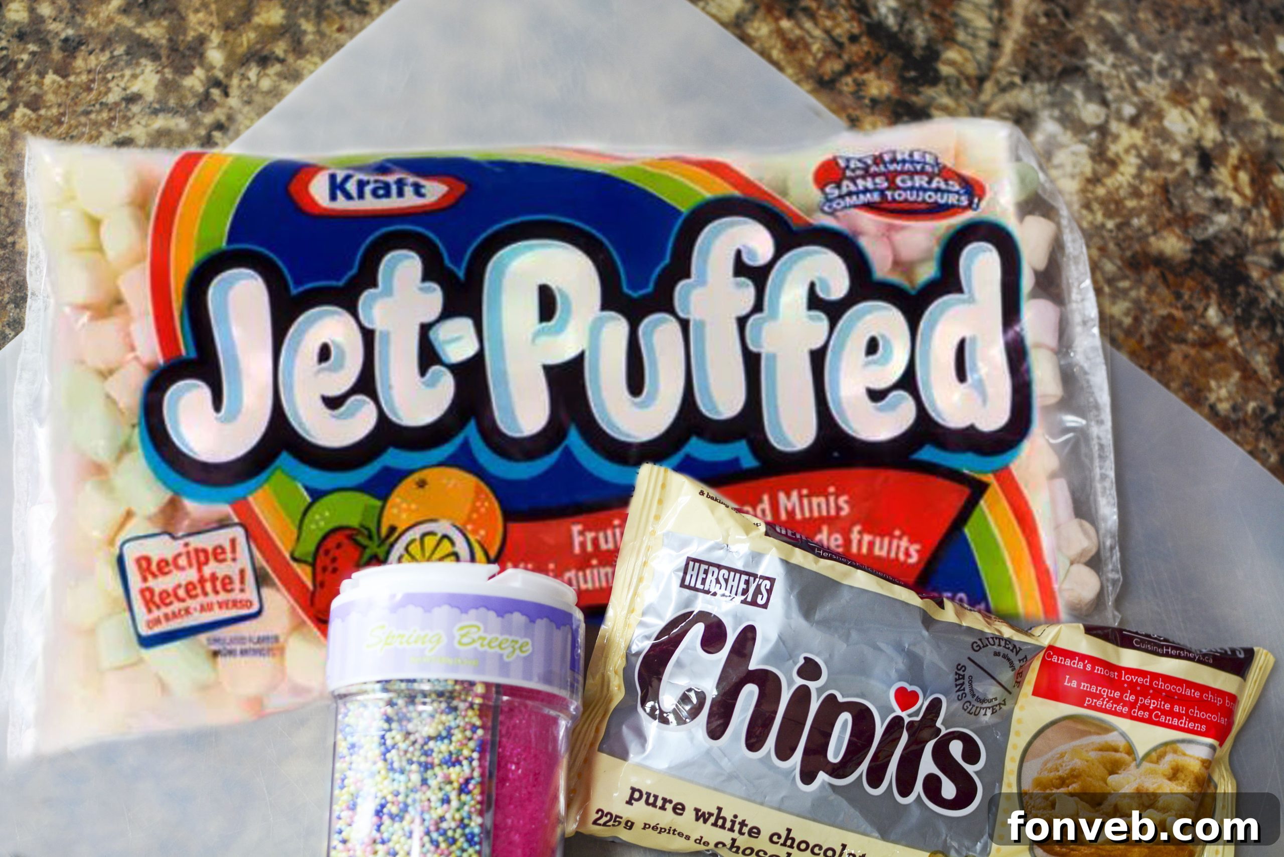 Easter Marshmallow Bark ingredients