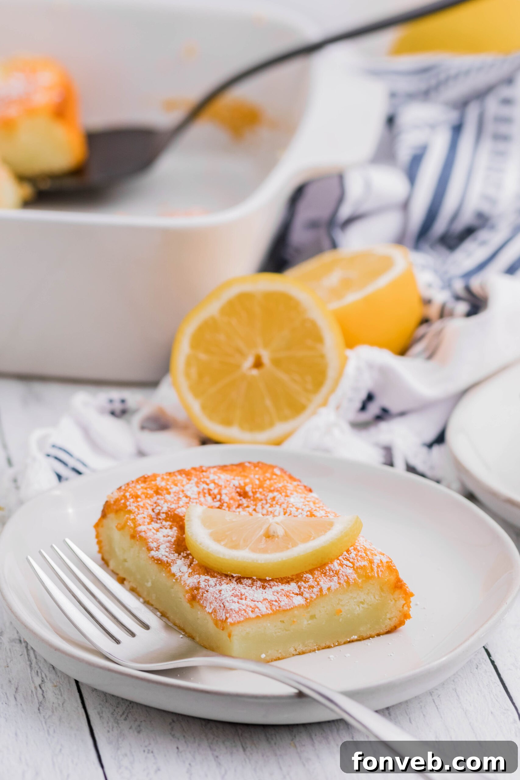 2 Ingredient Lemon Bars far away shot